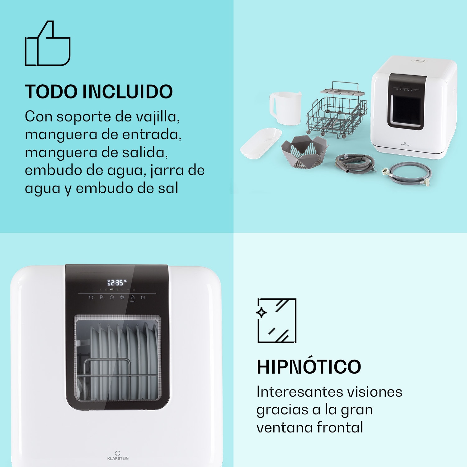 Melville 3 Lavavajillas Independiente Sin instalación 3 servicios CEE F  