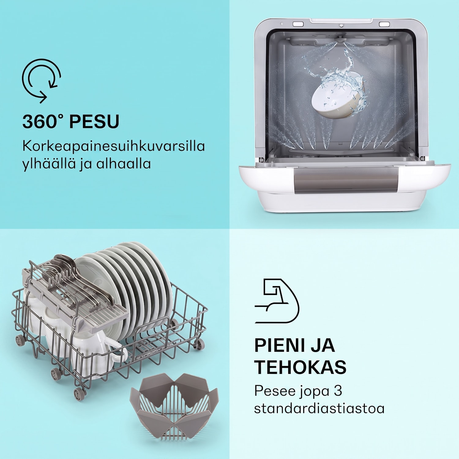 Melville 3 astianpesukone vapaasti seisova asennusvapaa 3 astiastoa energiatehokkuusluokka F F