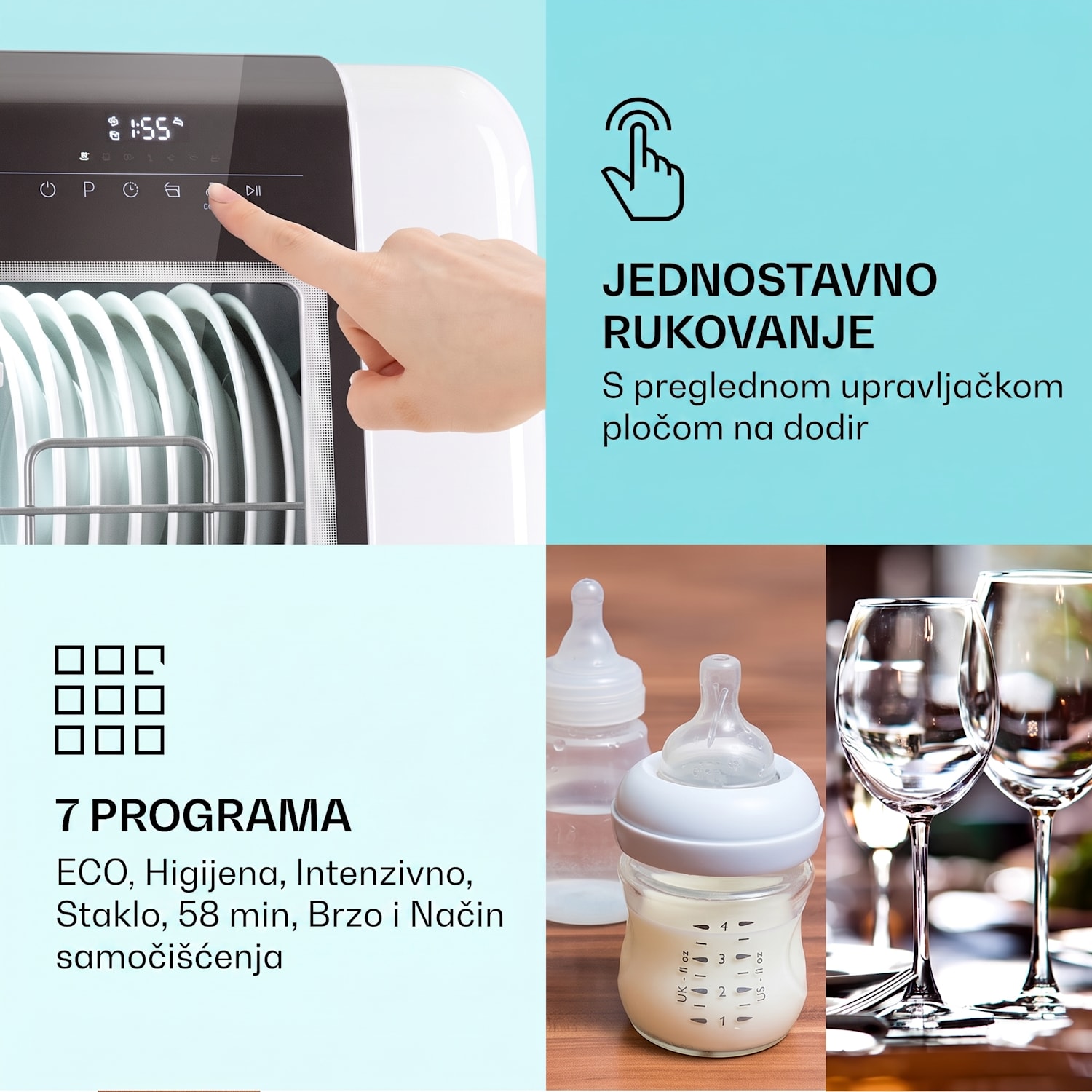 Melville 3, perilica suđa, samostojeća, bez instalacija, 3 seta posuđa, razred energetske učinkovitosti F F