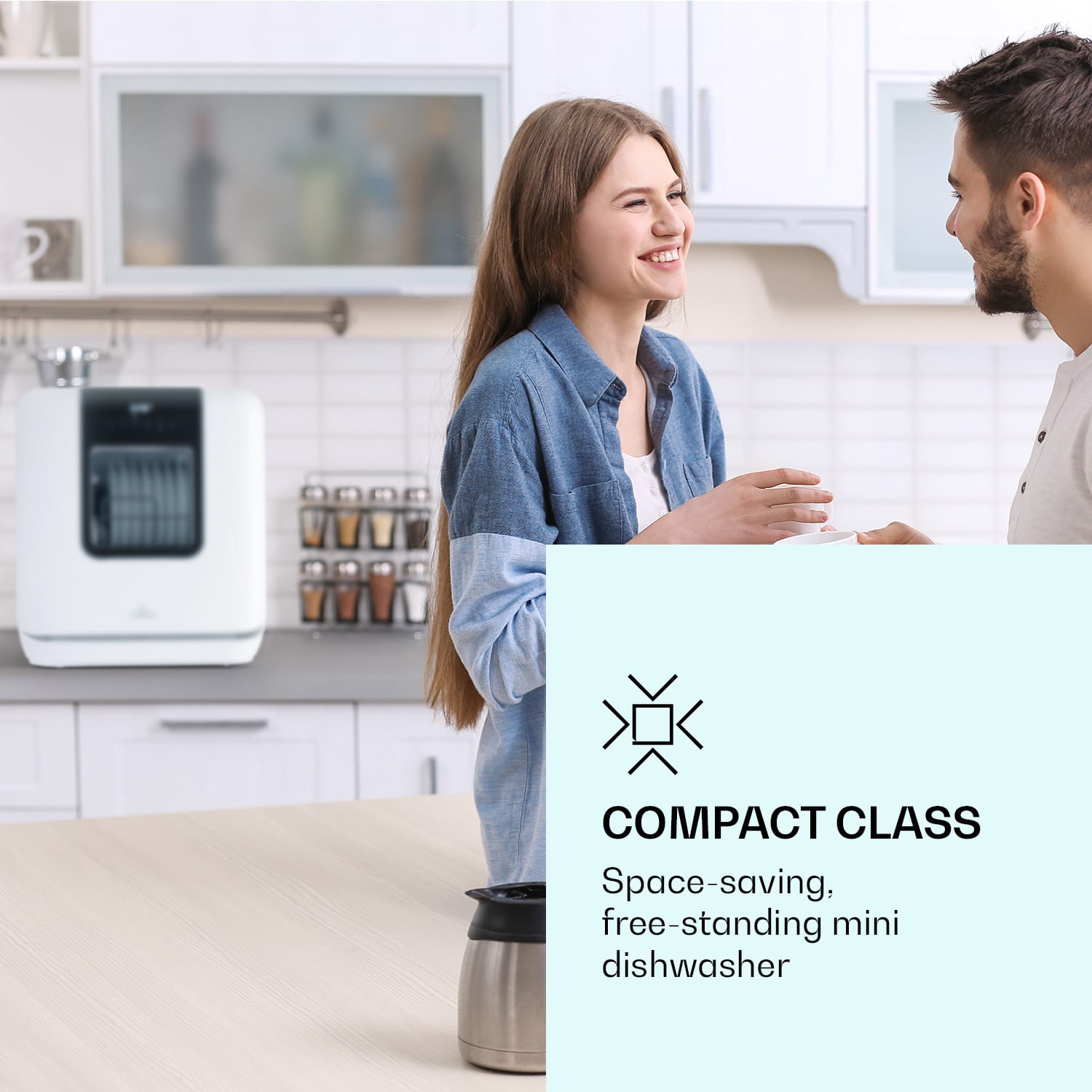 Melville 3, mosogatógép, 3 teríték, F energiahatékonysági osztály, szabadon álló, telepítés nélkül 