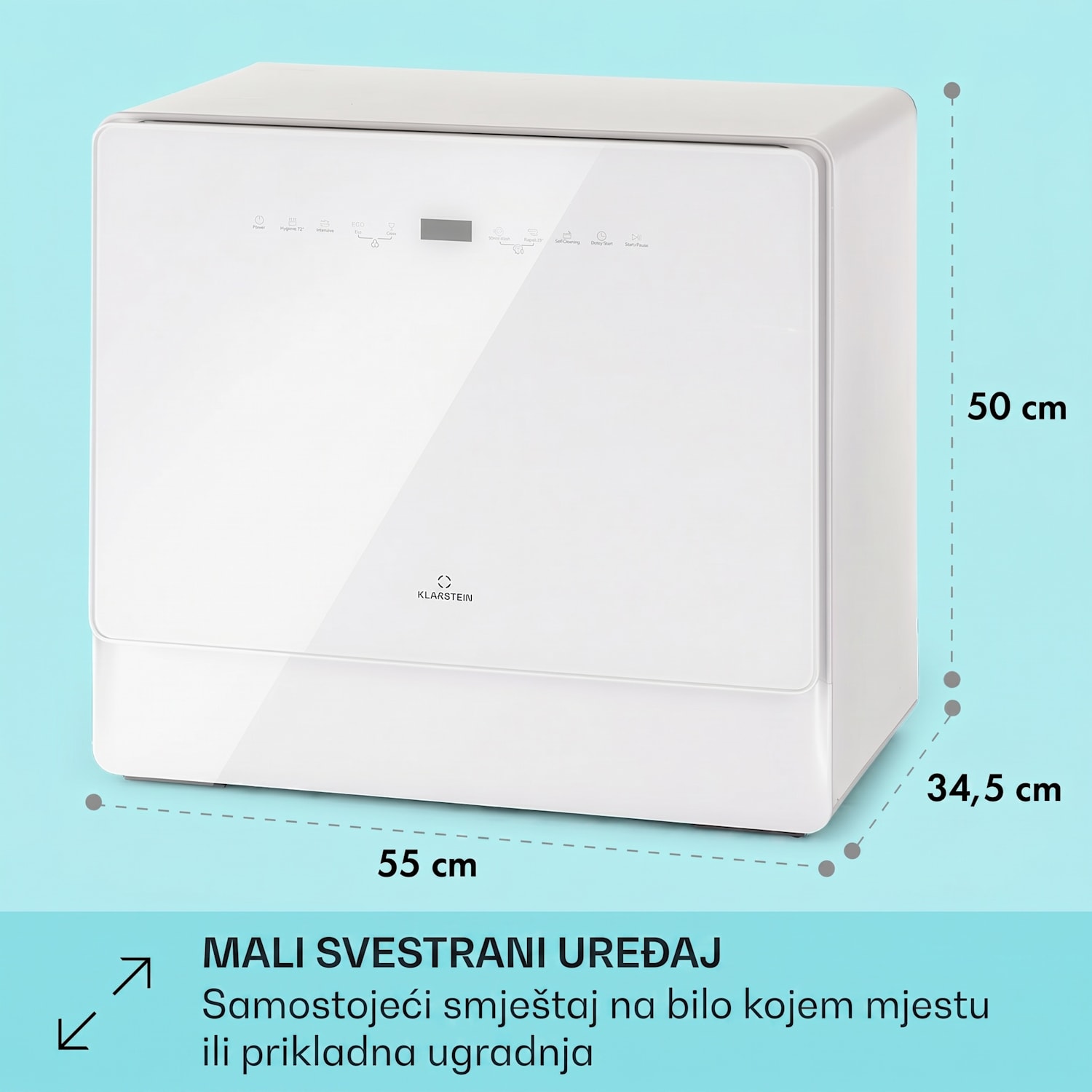 Emerald 5 Slim, perilica suđa, samostojeća, 7 programa, upravljanje na dodir 