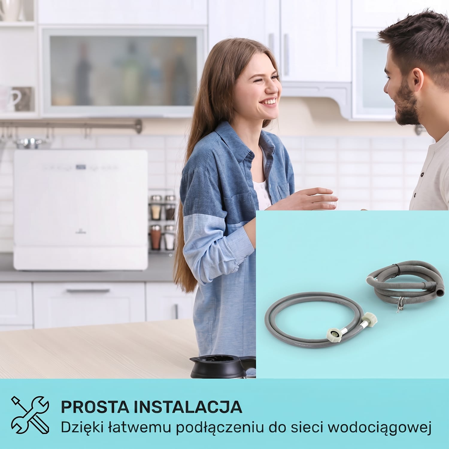 Emerald 5 Slim, zmywarka wolnostojąca, 7 programów, sterowanie dotykowe 