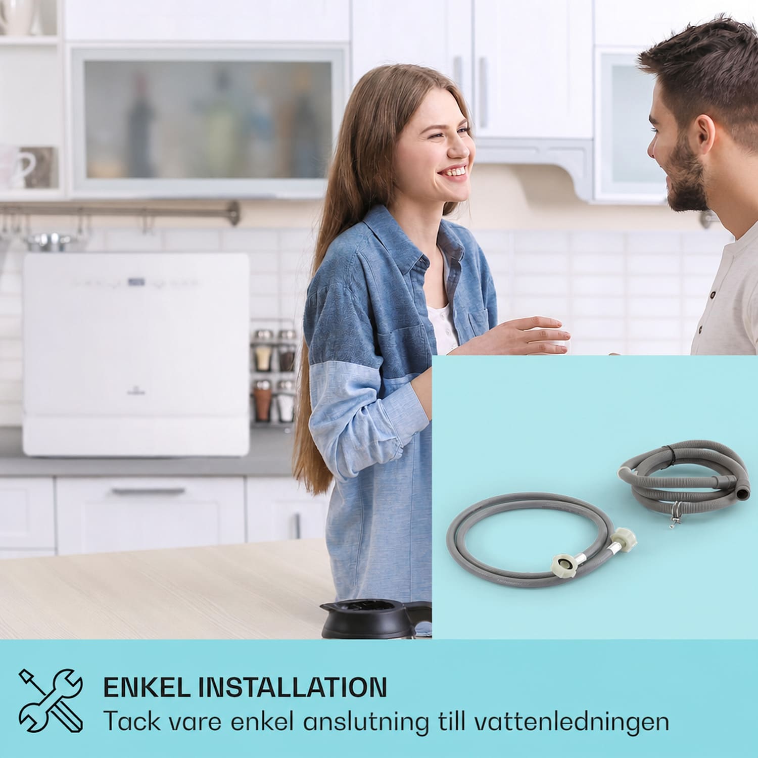 Emerald 5 Slim Diskmaskin fristående 7 program touch-styrning 