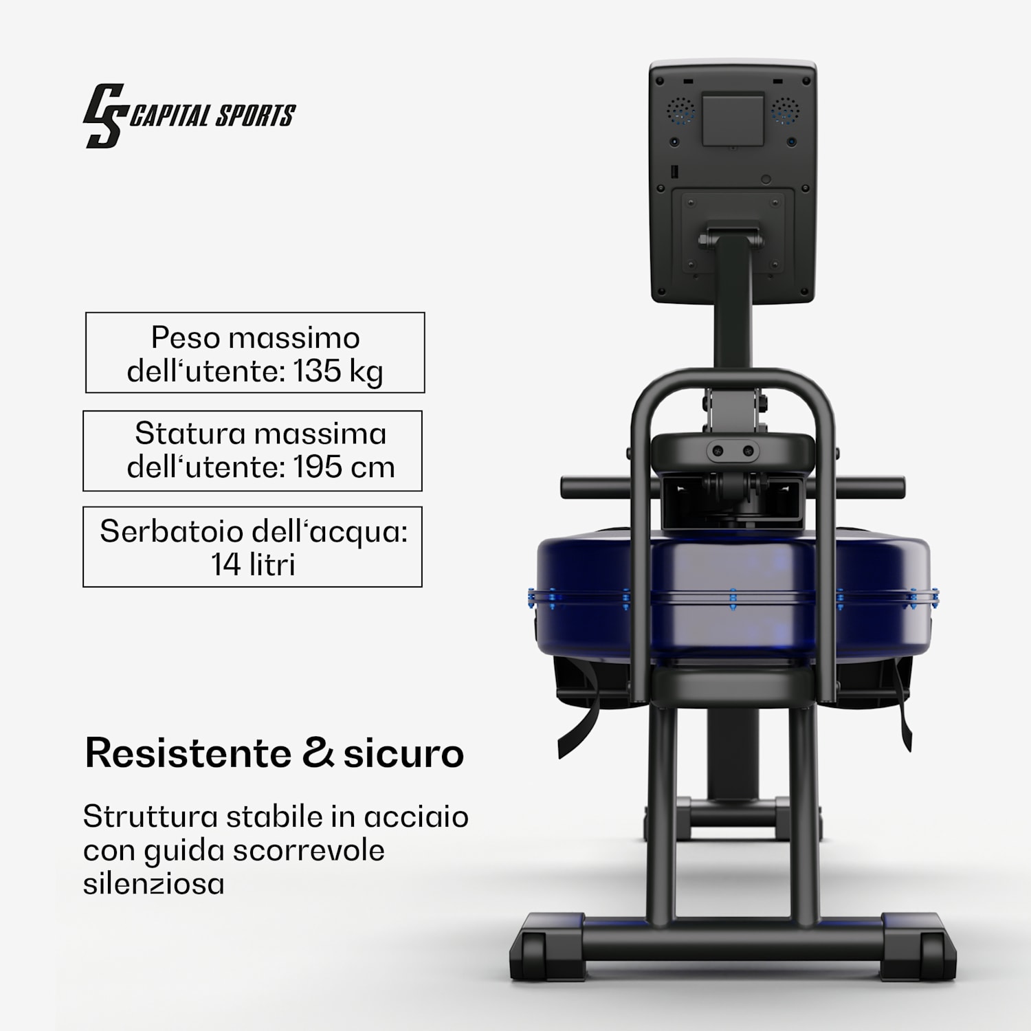Oceanus - Vogatore ad acqua, peso massimo: 135 kg, alluminio 