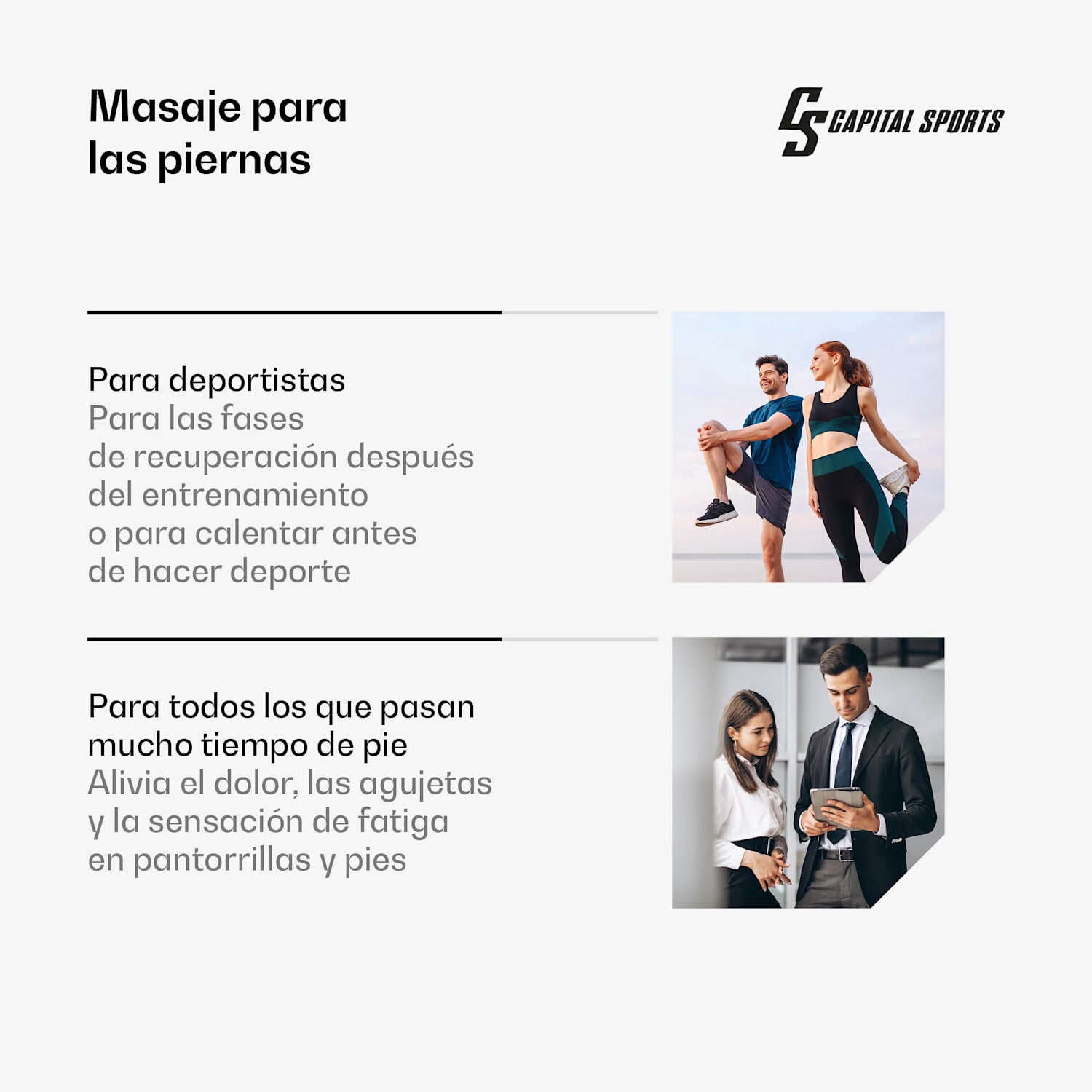 Funda de compresión de aire Hyper Cap | 6 compartimentos | compresión de suave e intensa | aprox. 55 dB pierna completa | Negro