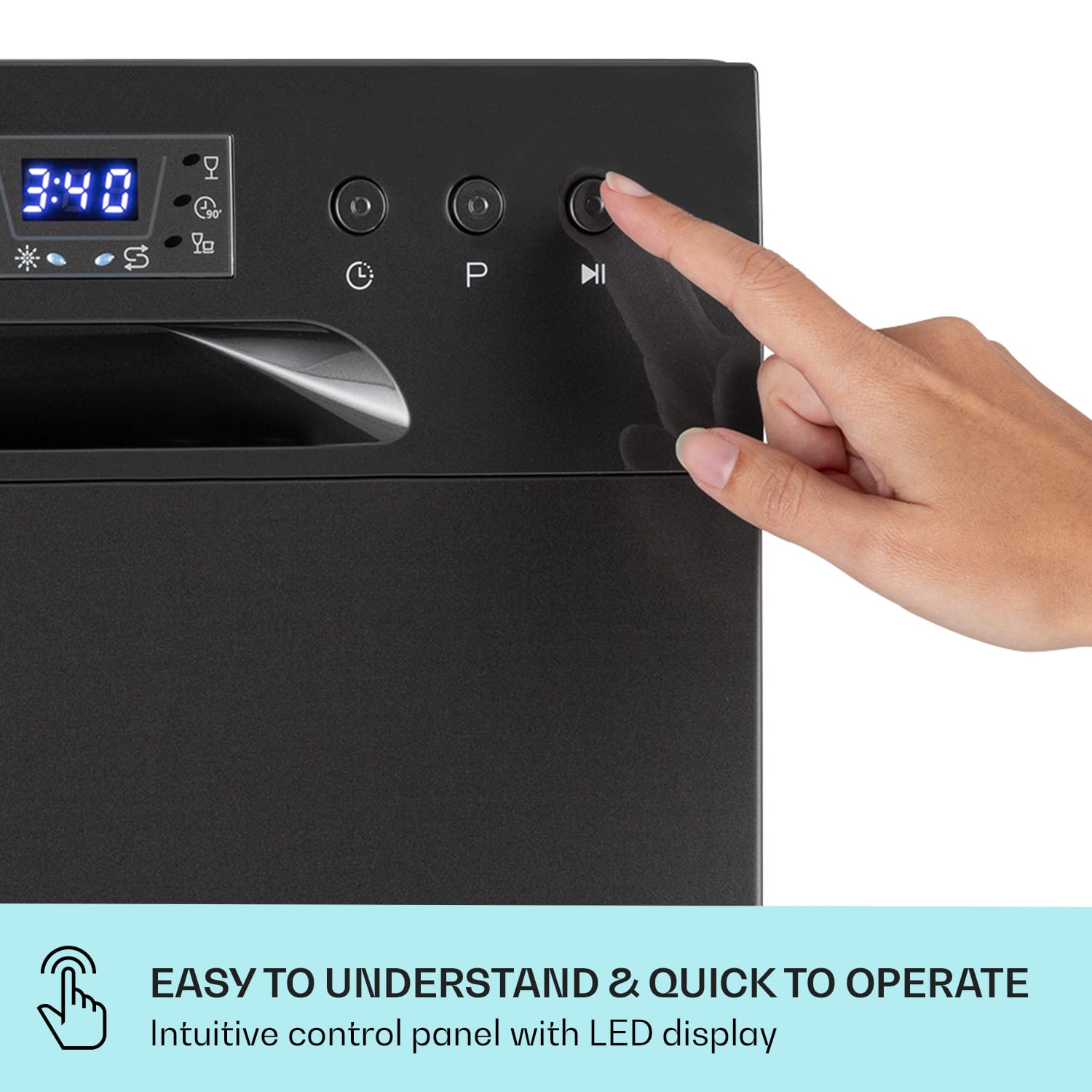 Amazonia 6, mosogatógép, 1300 W, 6 teríték, F energiahatékonysági osztály, 49 dB, nyomógombos vezérlés Antracit