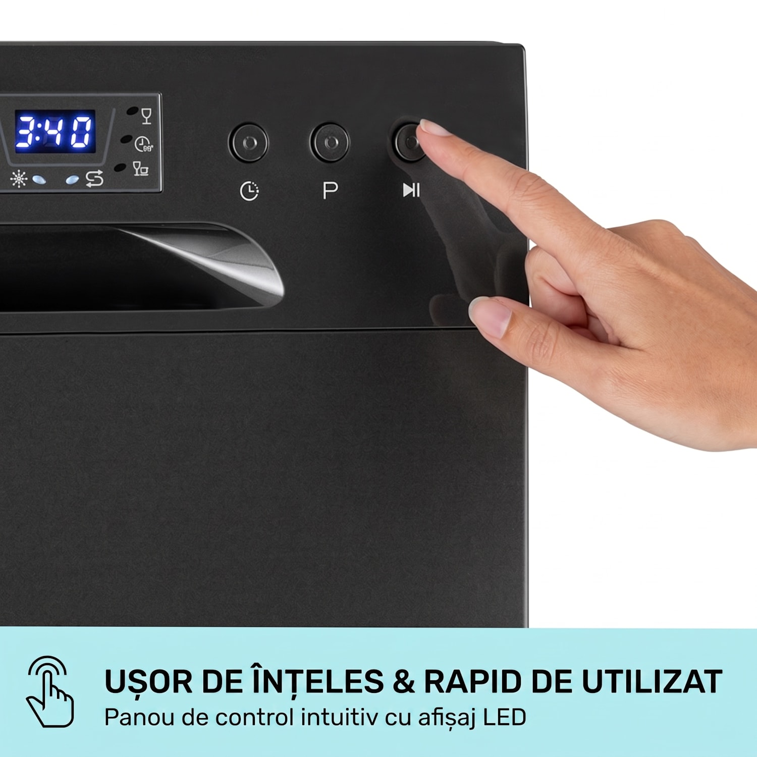 Amazonia 8, mașină de spălat vase, 1620 Watt, pentru 8 seturi tacâmuri, 49 dB Antracit