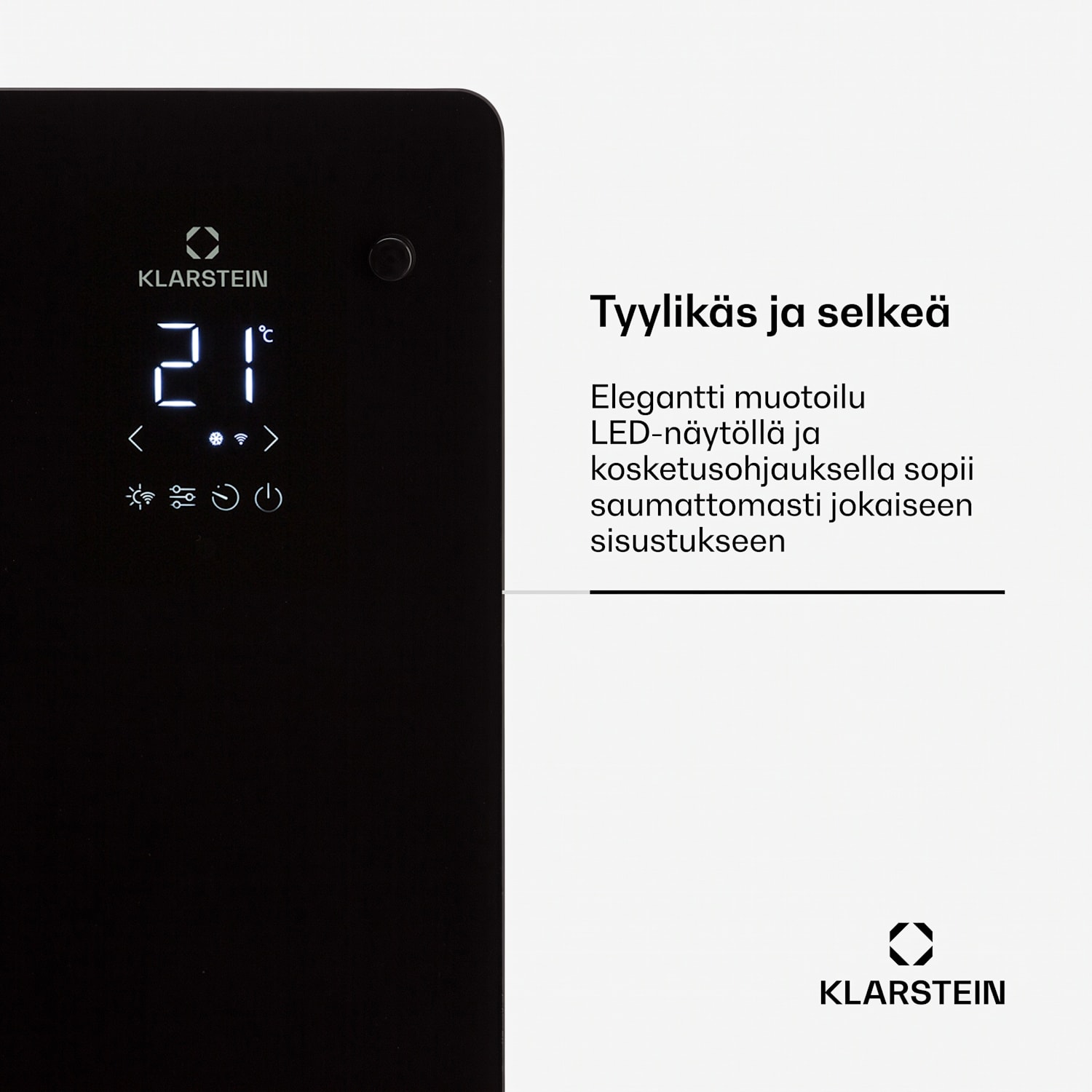 Bansin Crystal Smart konvektorilämmitin 1500 W 5 - 50 °C sovellusohjaus 