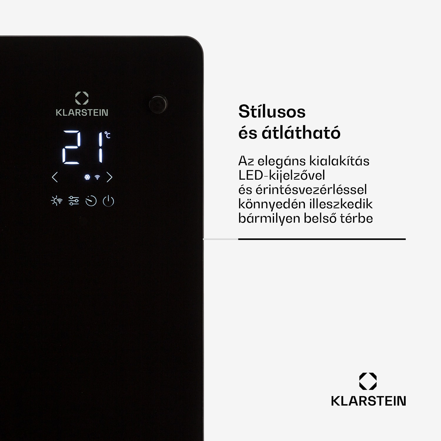 Bansin Crystal Smart, konvektor, 1500 W, 5 - 50 °C, vezérlés applikáción keresztül 