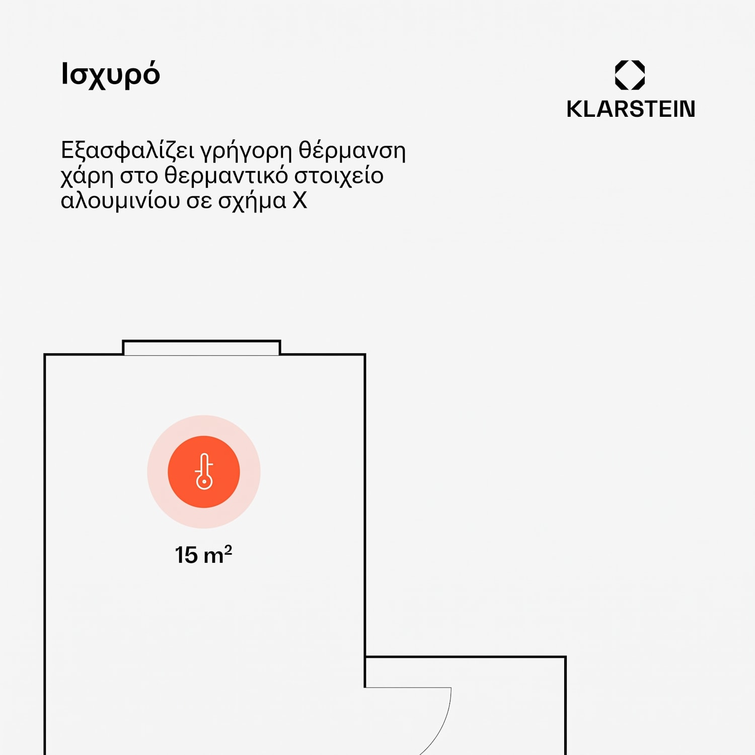 Bansin Crystal Smart, θερμοπομπός, 1500 W, 5 - 50 °C, έλεγχος μέσω εφαρμογής 1500 W | Λευκό