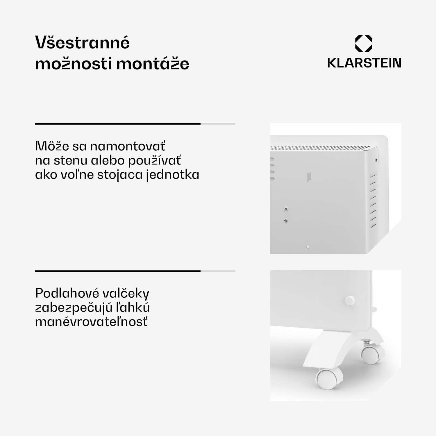 Bansin Crystal Smart, konvektor, 1500 W, 5 - 50 °C, ovládanie cez aplikáciu 