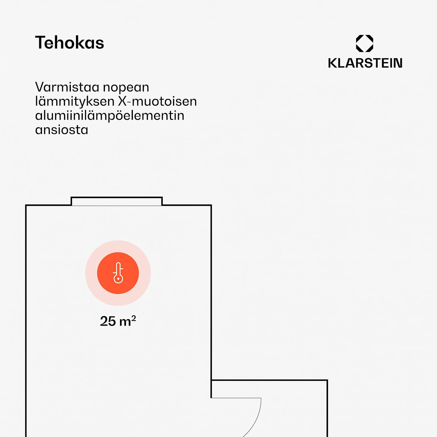 Bansin Crystal Smart konvektorilämmitin 2500 W 5 - 50 °C sovellusohjaus 2500 W | Musta