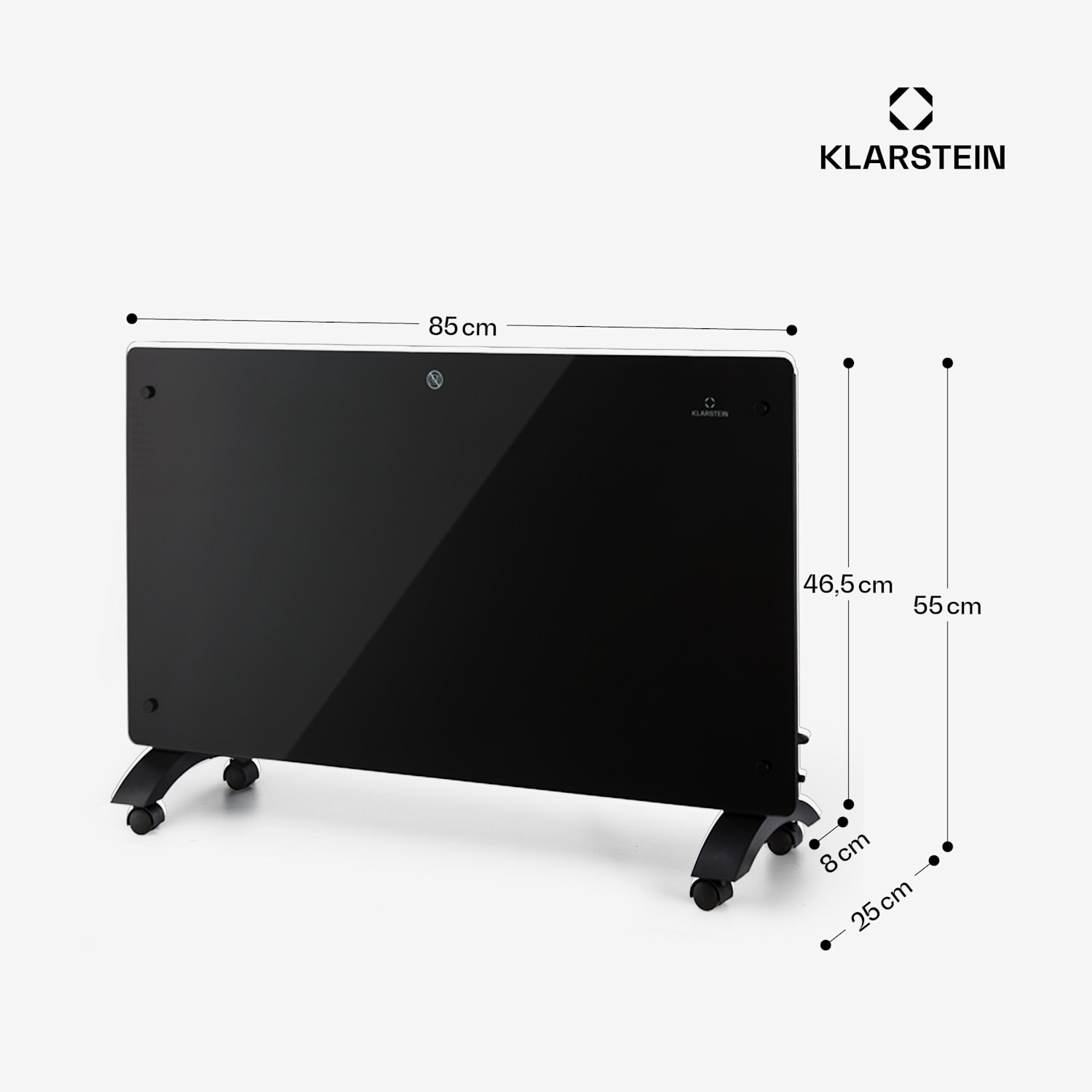 Bansin Crystal Smart Konvektions-Heizgerät 2500W 5 - 50 °C App-Steuerung 2500 W | Schwarz