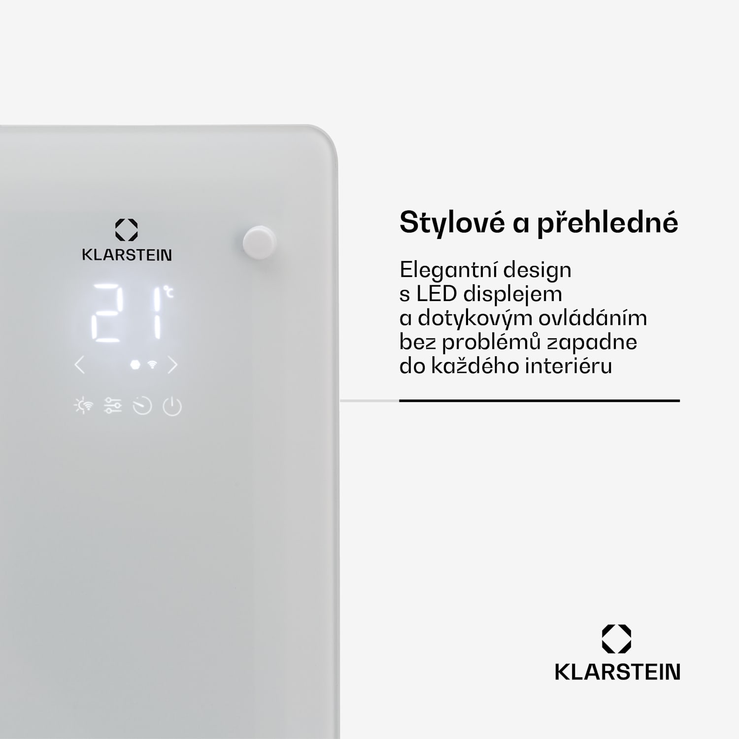 Bansin Crystal Smart, konvektor, 2500 W, 5 - 50 °C, ovládání pomocí aplikace 2500 W | Bílá