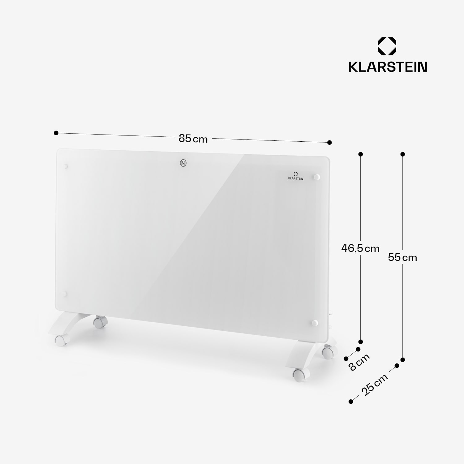 Bansin Crystal Smart - Stufa a convezione, 2500 W, 5-50 °C, controllo con app 2500 W | Bianco