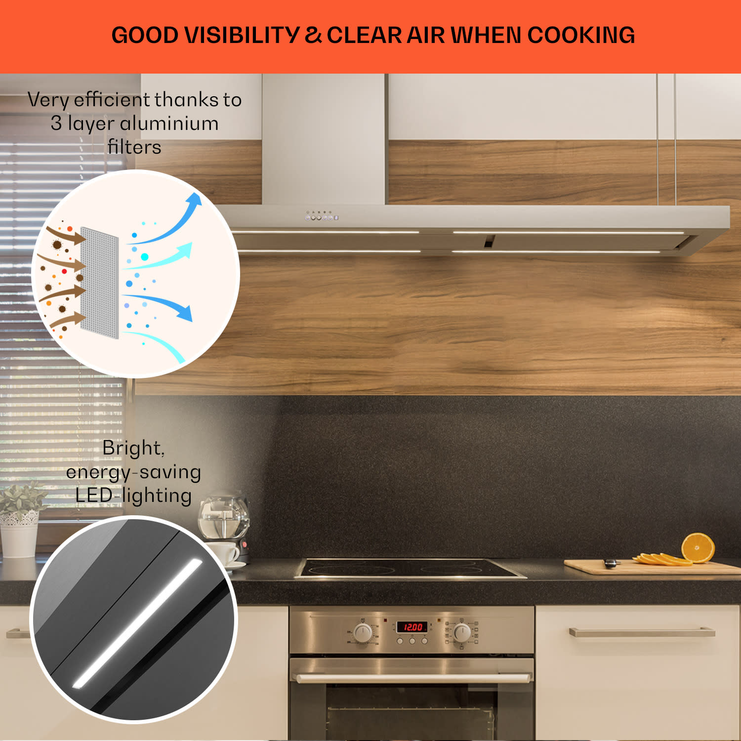 Limelight, digestoř, 150 cm, nástěnná, 600 m³/h, nerezová ocel 