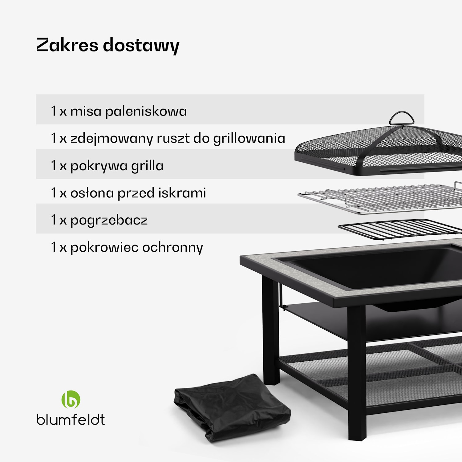 Merano Avanzato L, misa paleniskowa 3 w 1, z funkcją grilla, może być używana jako stół, 122 x 87 cm 