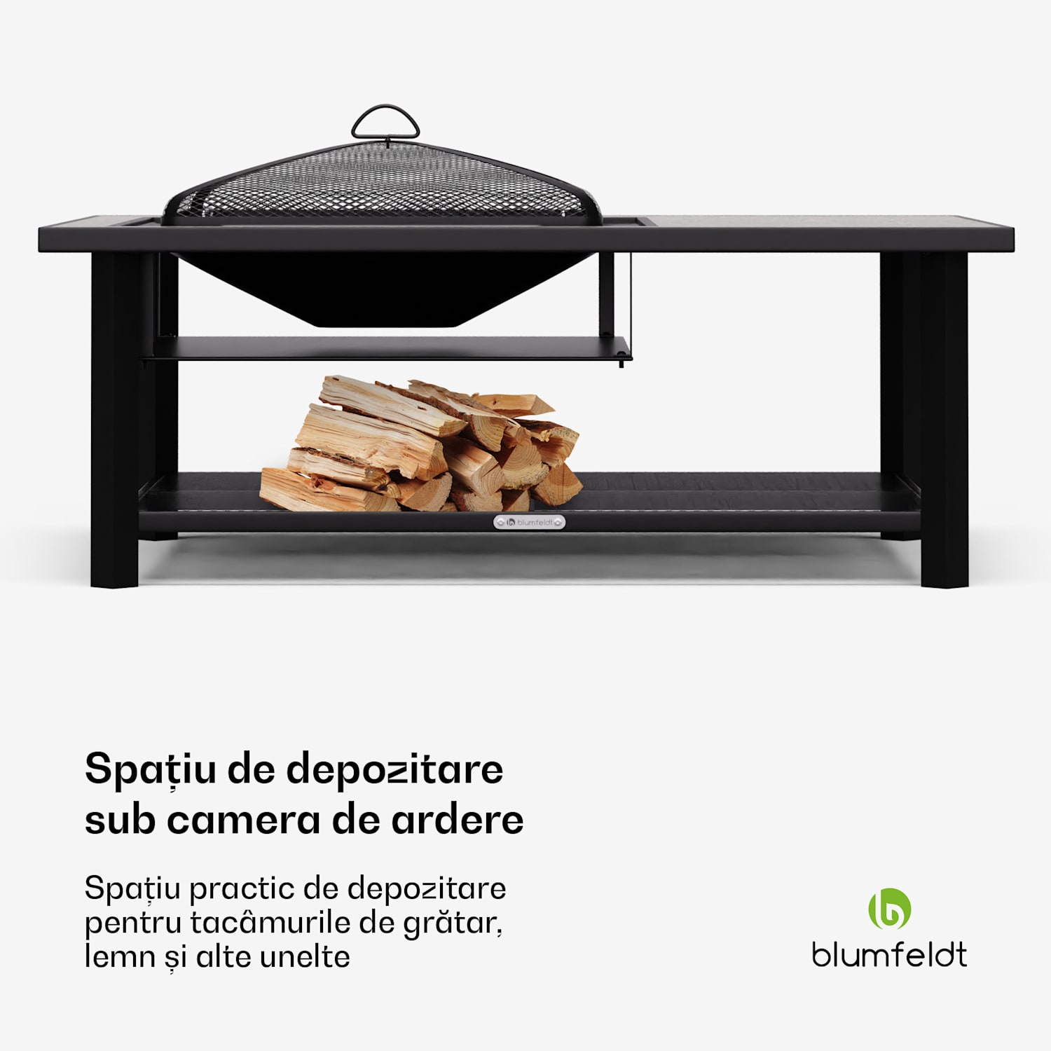 Merano Avanzato L șemineu 3 în 1 cu funcție grill, poate fi folosit ca masă 122 x 87 cm Un dreptunghi | Piatră gri