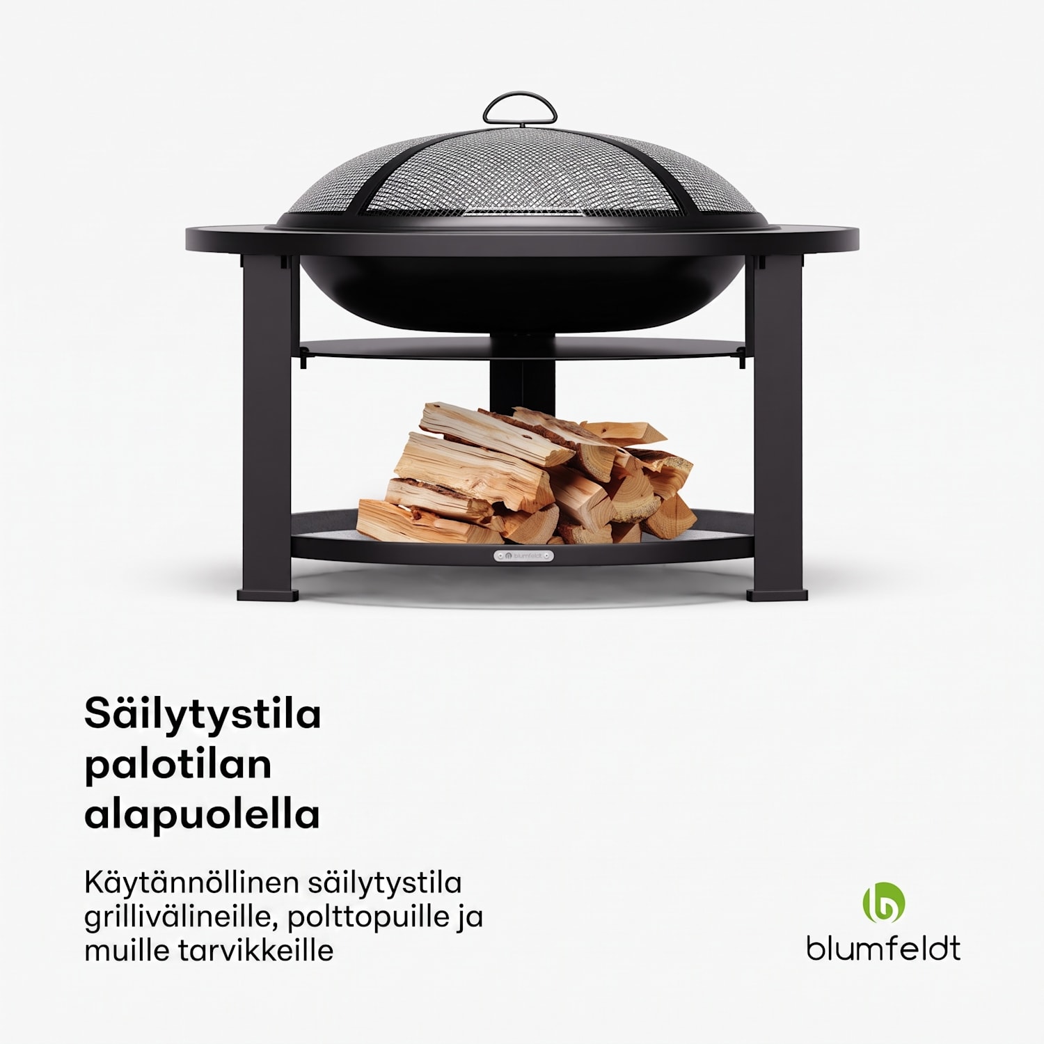 Merano Circolo 3 in 1 -tulimalja grillitoiminnolla, käytettävissä pöytänä halkaisija 87 cm Soikea | Tummanharmaa