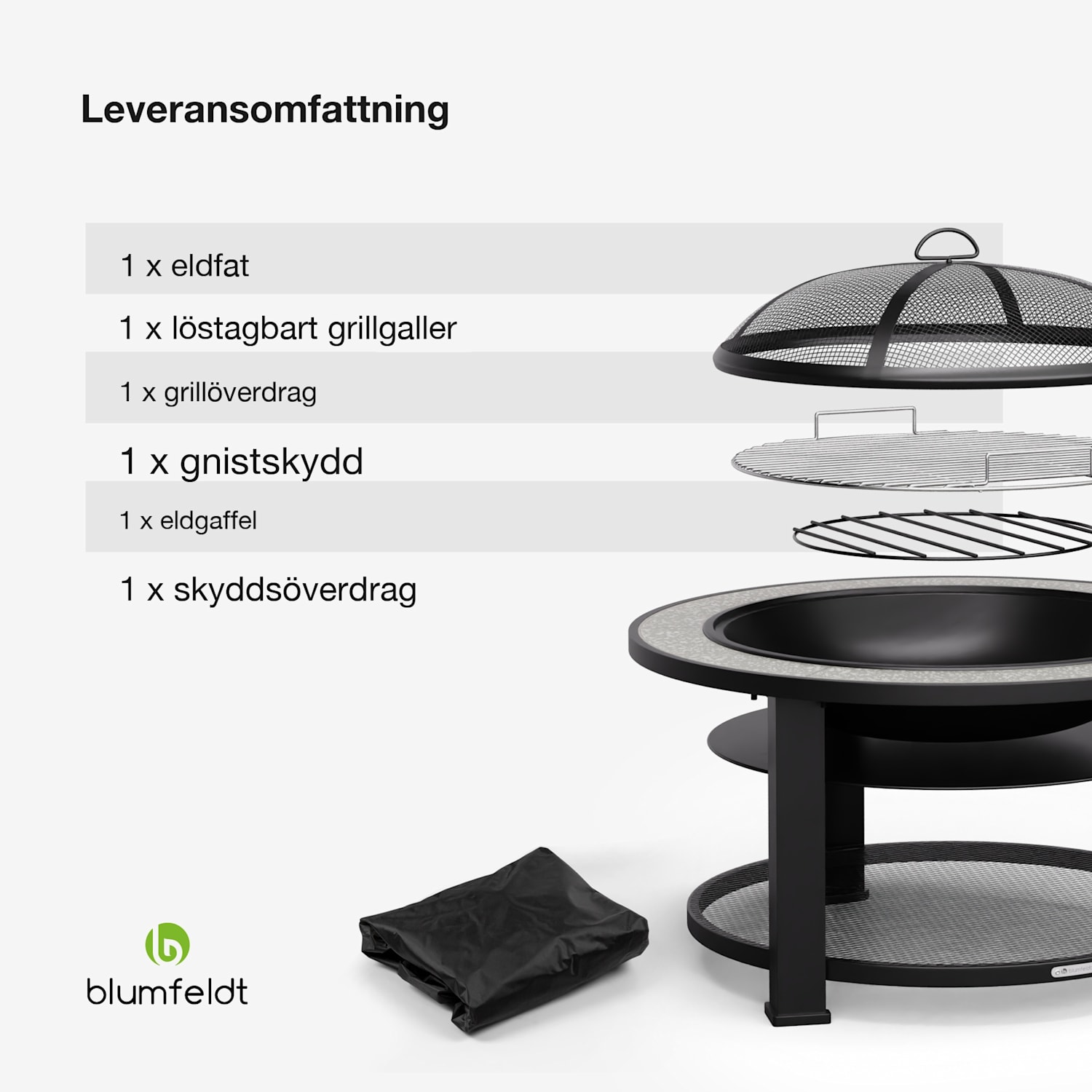 Merano Circolo 3-i-1-eldskål med grillfunktion, kan användas som bord, 87 cm i diameter Oval | Mörkgrå