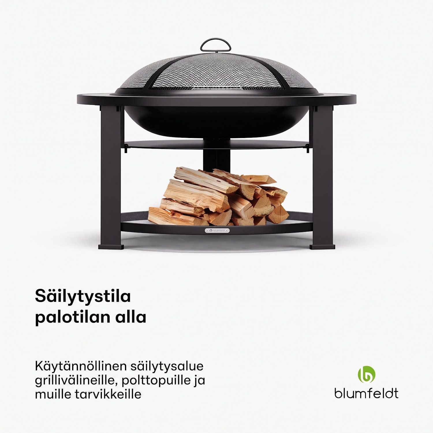 Merano Circolo 3 in 1 -tulimalja grillitoiminnolla, käytettävissä pöytänä halkaisija 87 cm Soikea | Vaaleanharmaa