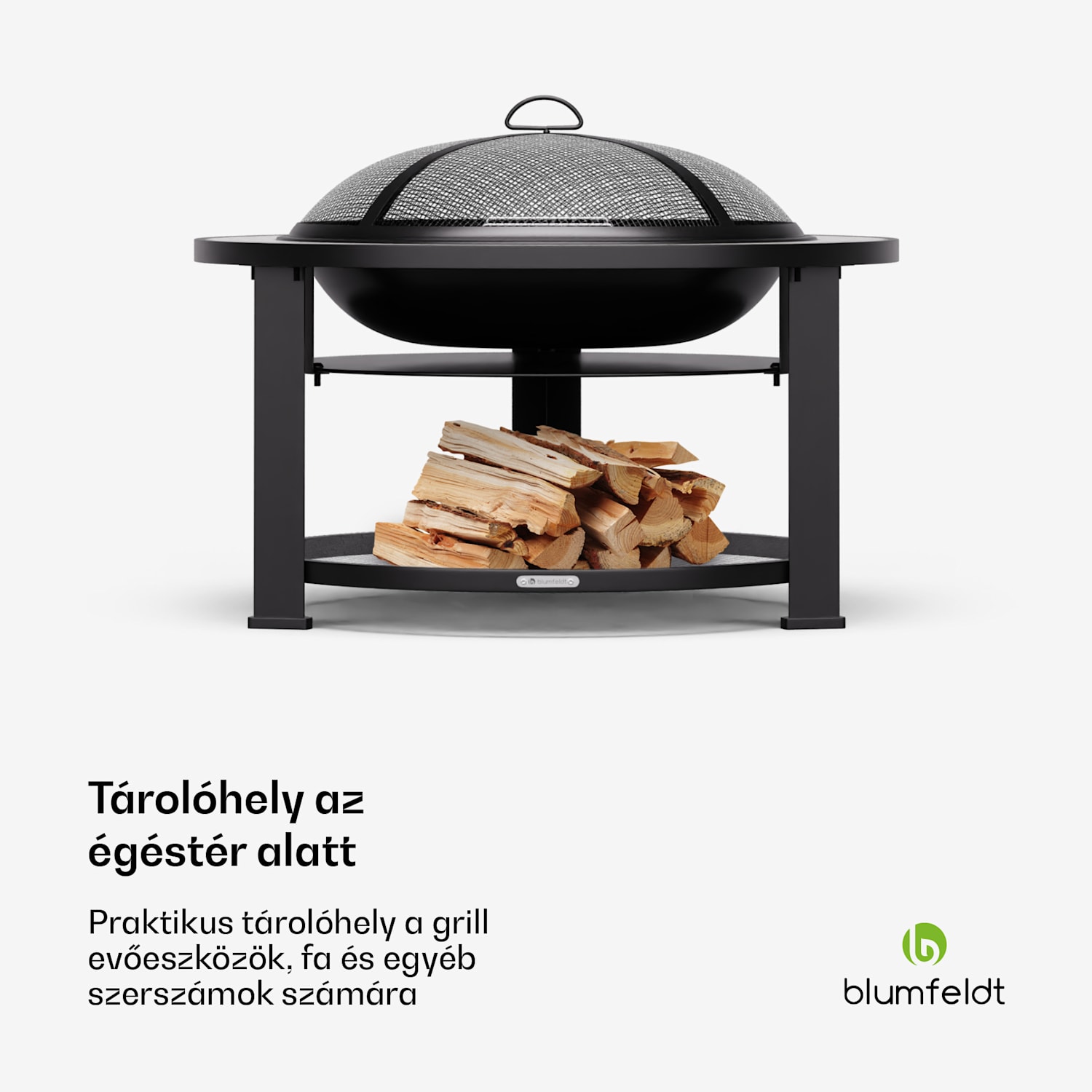 Merano Circolo 3 az 1-ben, tűzrakóhely grill funkcióval, használható asztalként, 87 cm-es átmérő Ovális | Világosszürke