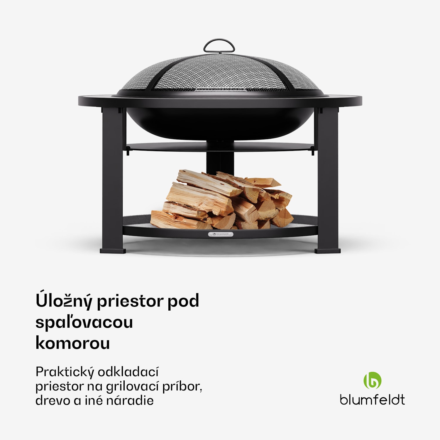 Merano Circolo 3 v 1, ohnisko s funkciou grilu, dá sa použiť ako stôl, priemer 87 cm 