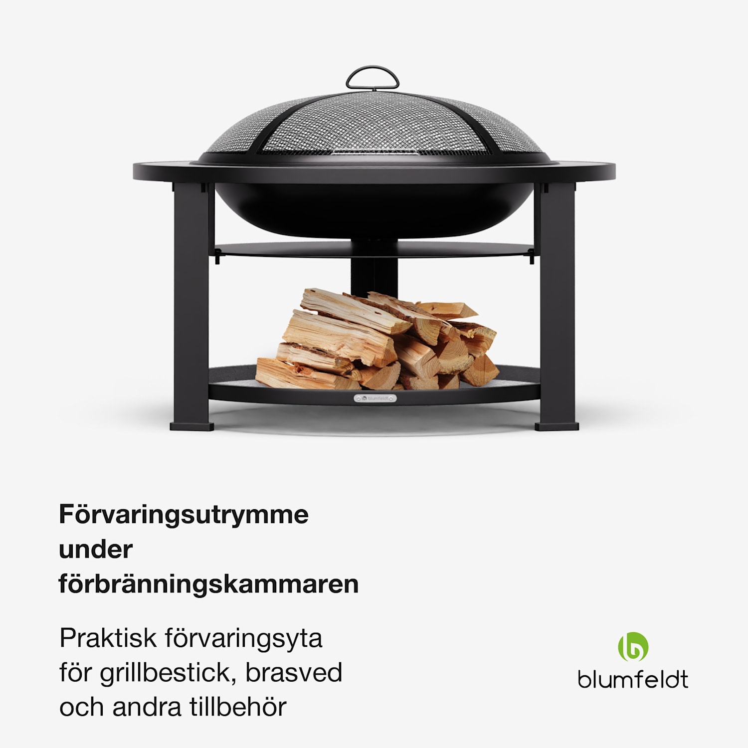 Merano Circolo 3-i-1-eldskål med grillfunktion, kan användas som bord, 87 cm i diameter Oval | Ljusgrå