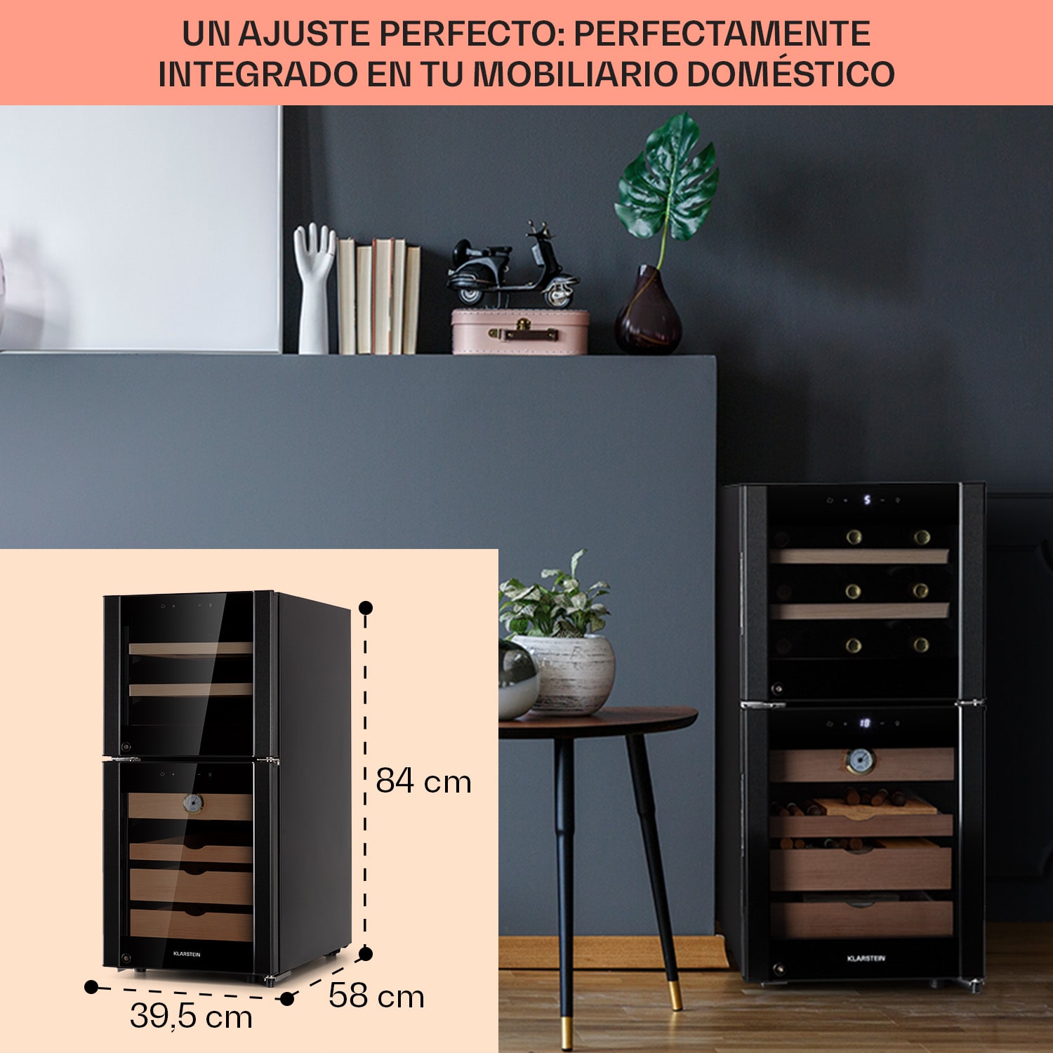 El Dorado 89 Humidor & Vinoteca táctil 89 L LED  89 litros | Negro