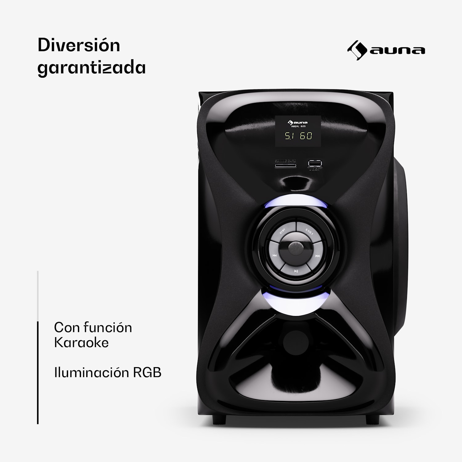 Areal 825 Sistema de sonido inalámbrico 5.1 Bluetooth 120 W con función karaoke Altavoces traseros inalámbricos 
