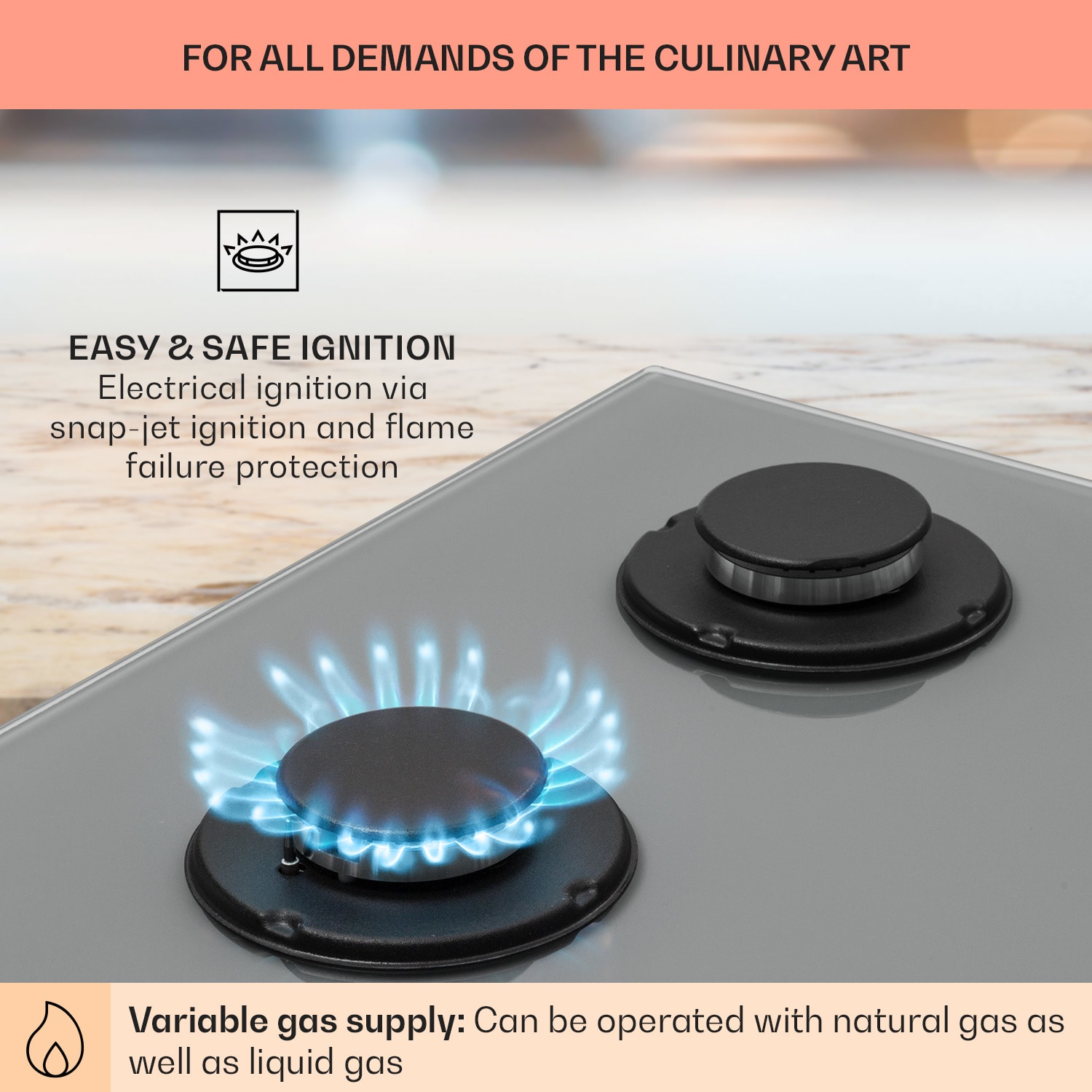 Firetale, газов плот, 4 котлона, газови котлони, включително маркуч и вентил за редикция 