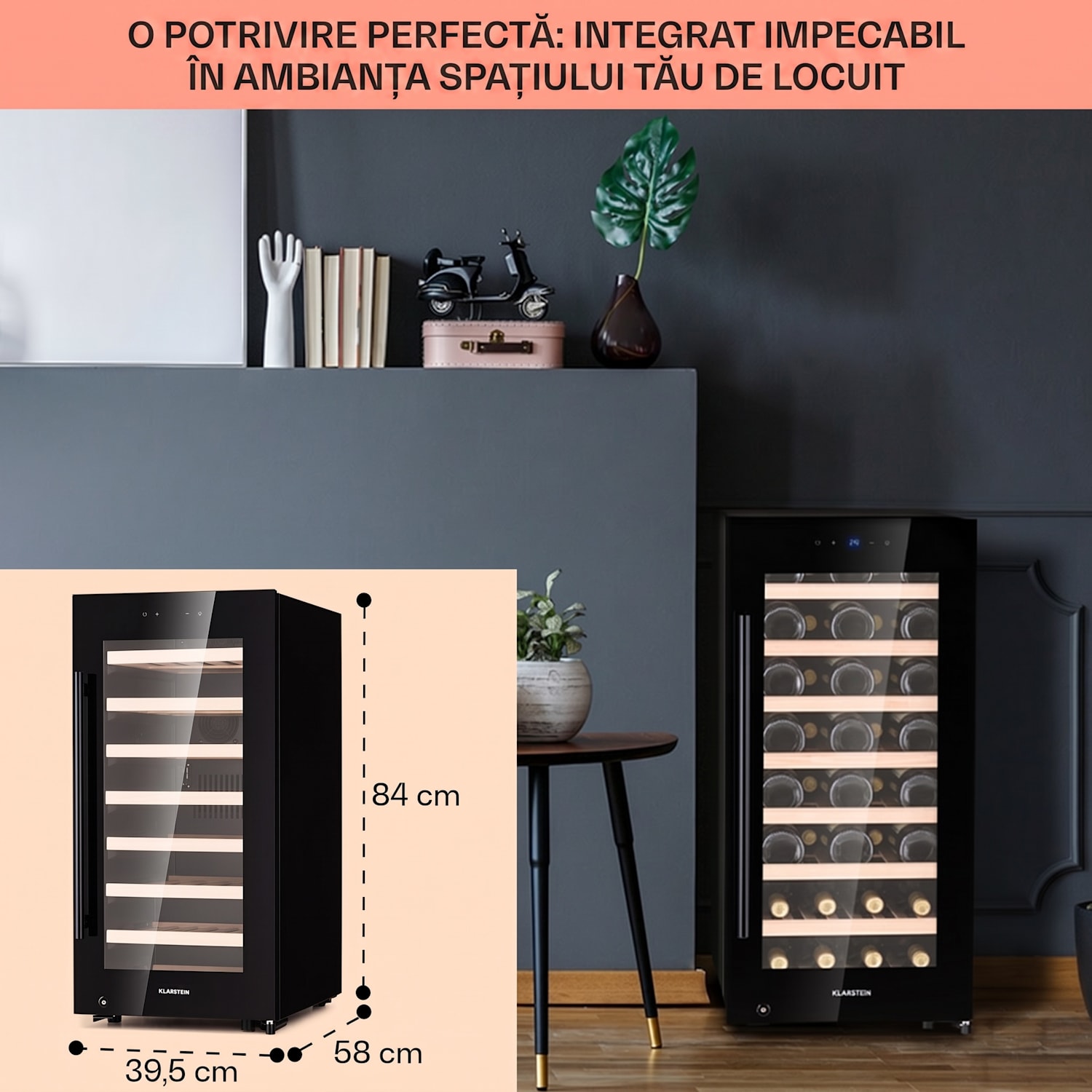 Barossa 38 Uno, frigider pentru vin, 1 zonă, 94 litri/38 sticle, ecran tactil 1 | 38 sticle