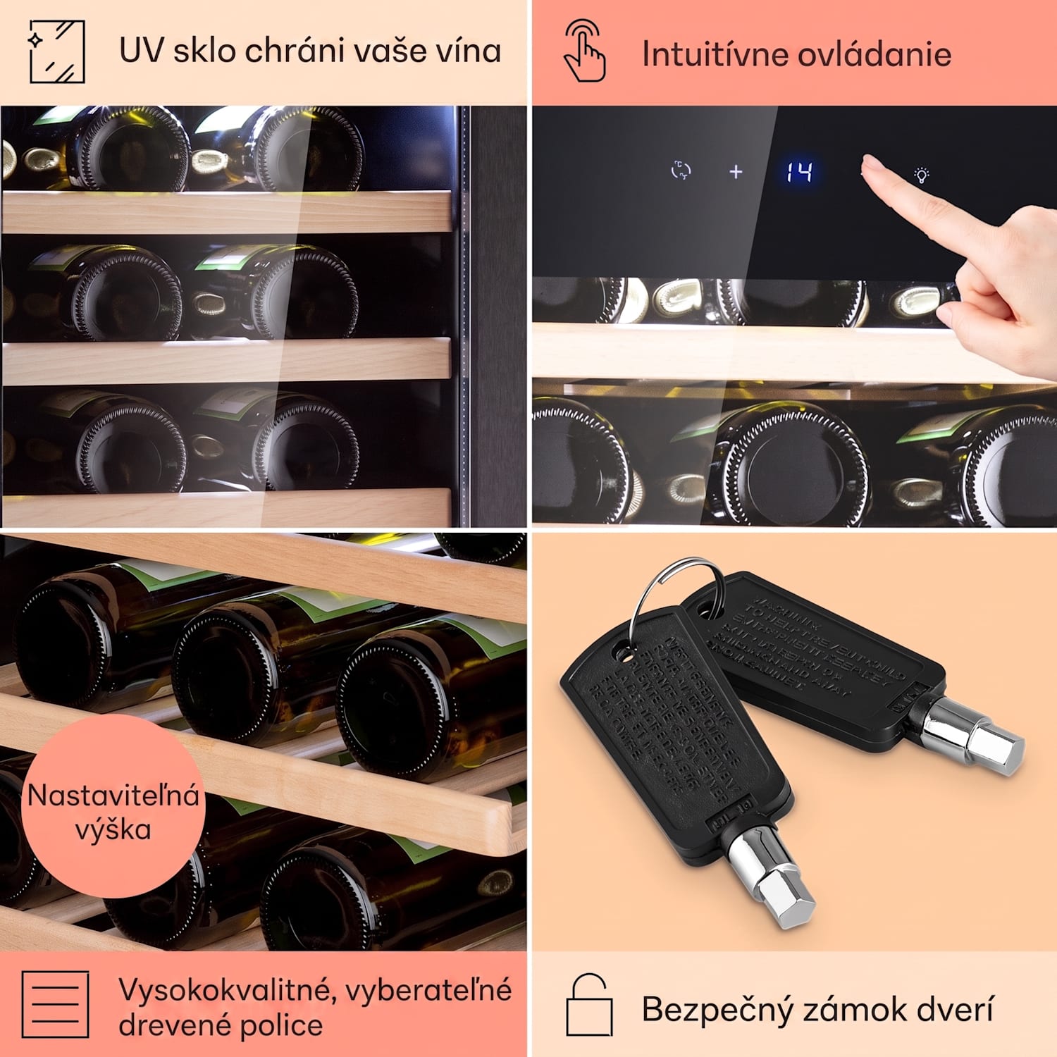 Barossa 38 Uno, vinotéka, 94 l, 38 fliaš, 1 zóna, dotykový displej 1 chladiaca zóna | 38 fliaš