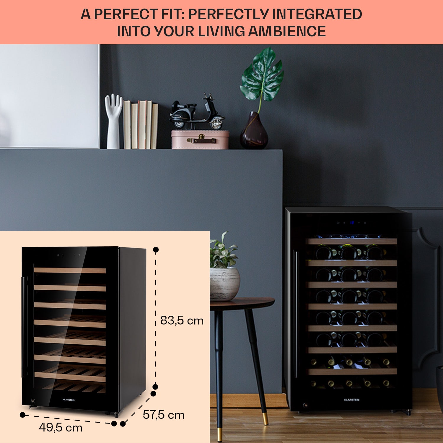 Barossa 50 Uno Vinoteca 1 zona 120 litros/52 botellas Pantalla táctil 1 zona de refrigeración | 52 botellas