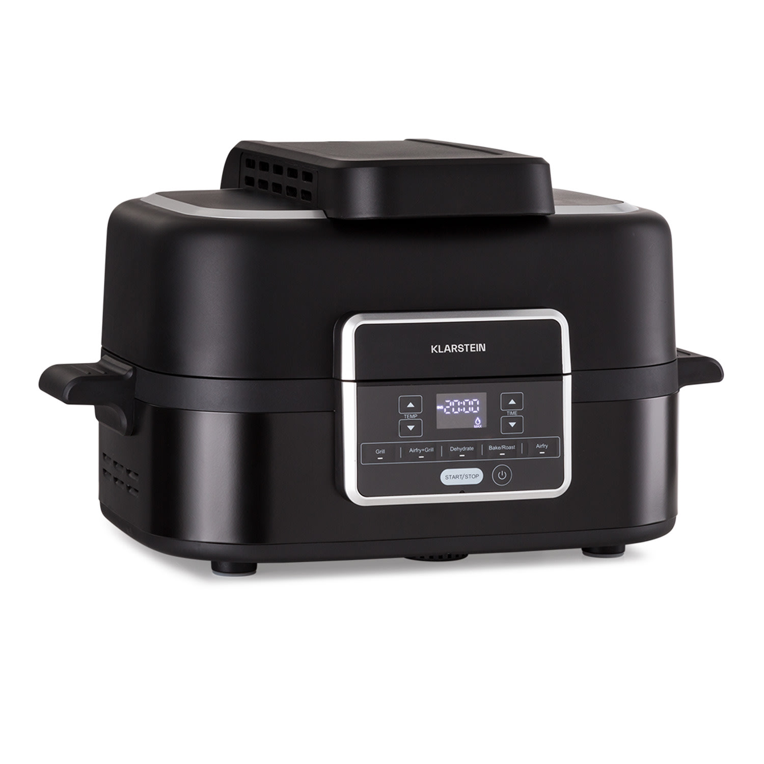 Combo Air Grill-Hot Air Fryer 5 programas 1500 vatios 4,5 L cesta grill 2,5 L cesta freidora Negro