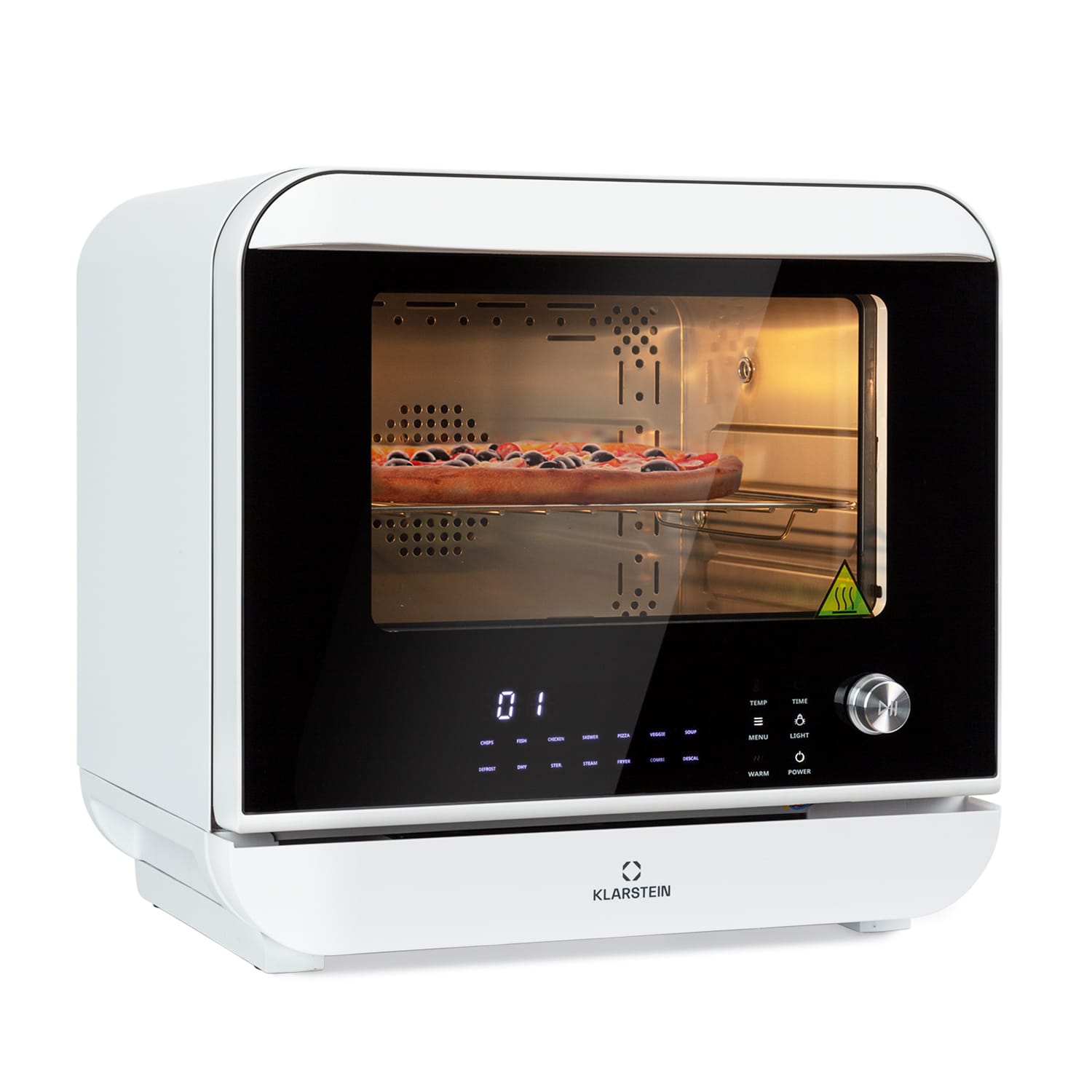 Vita Pro Hot Air Fryer with steam cooking 2450 W 18 litres 14 programmes 800 ml water tank White