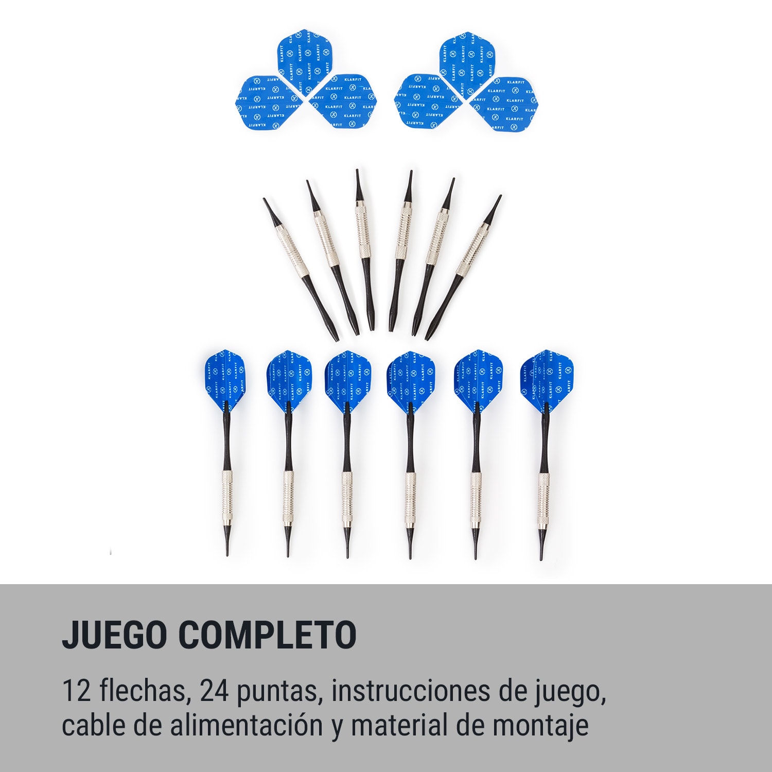 Dartmaster 180 Diana de dardos Puerta frontal 12 dardos 24 puntas Cable de alimentación Montaje en pared Multi