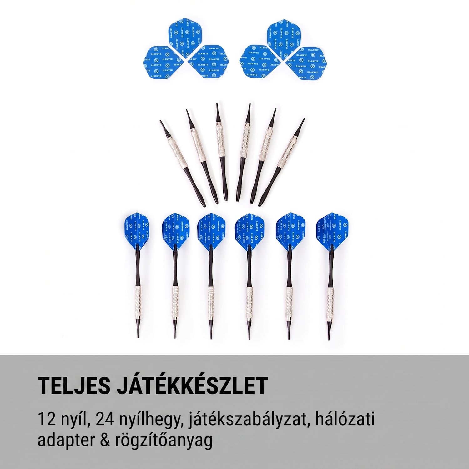 Dartmaster 180 darts elülső ajtóval 12 darts és 24 darts hegy tápegység fali konzol Multi