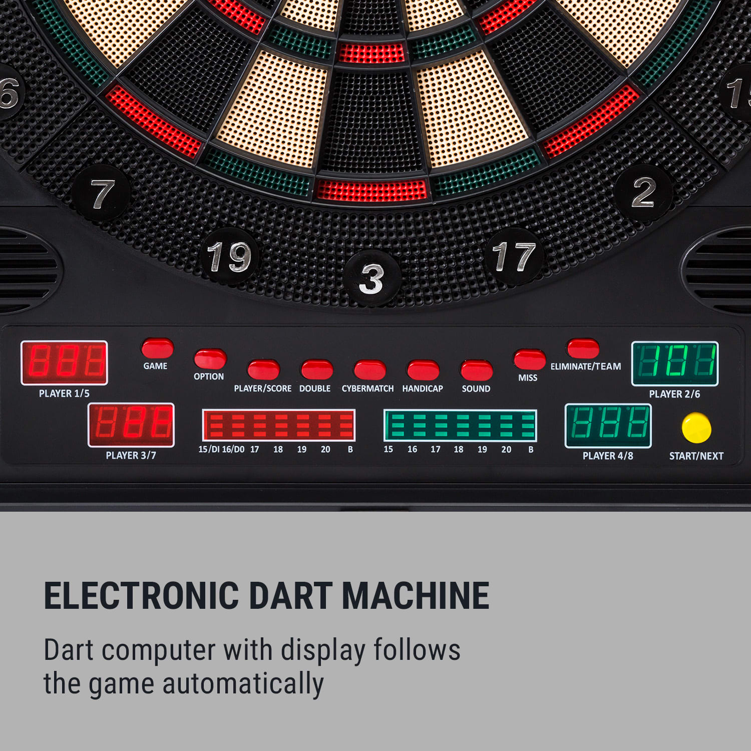 Dartmaster 180 darts elülső ajtóval 12 darts és 24 darts hegy tápegység fali konzol Multi