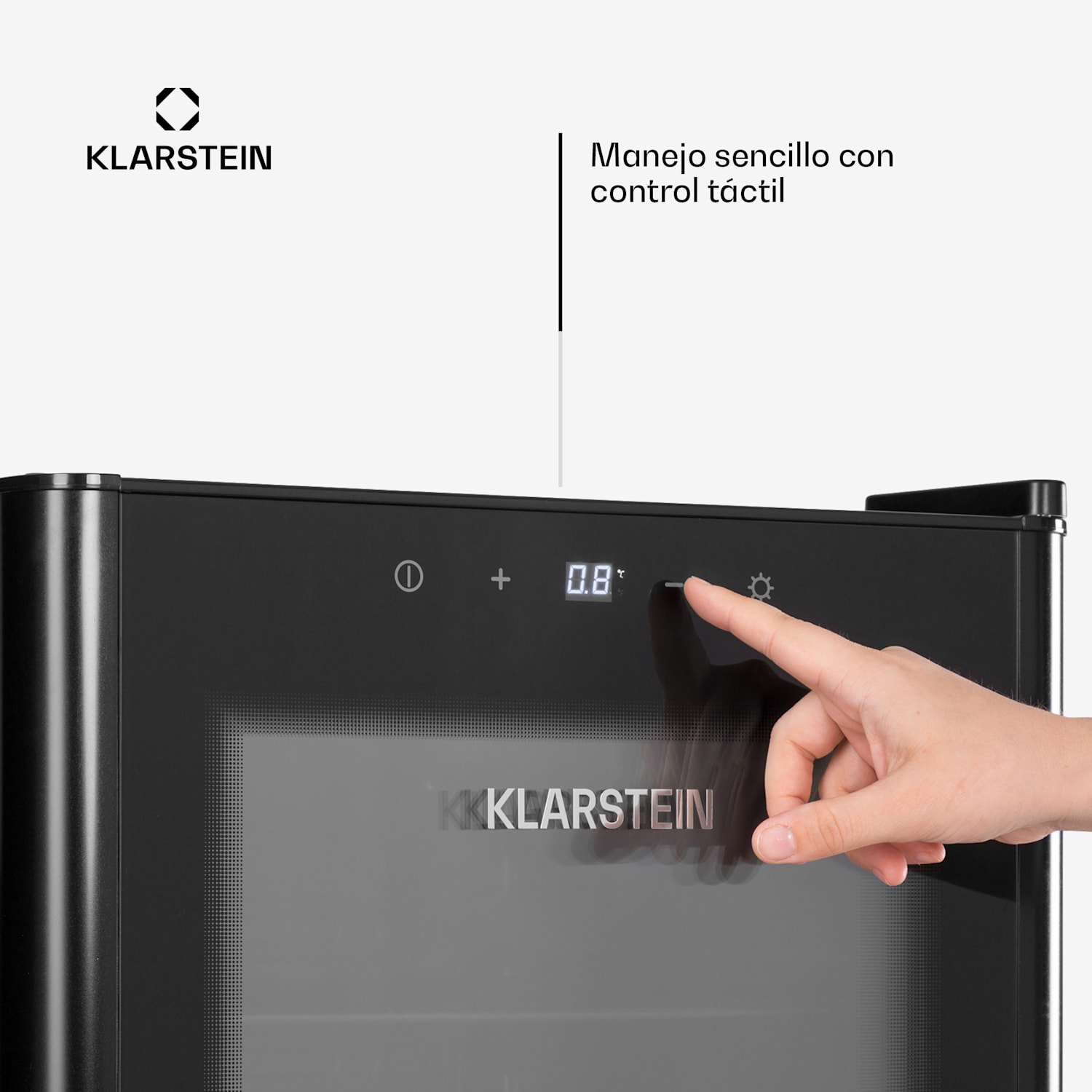 Beercave 115 koelkast 115 ltr 4 schappen 3-voudig geïsoleerde glasdeur touch 115 ltr | Zwart