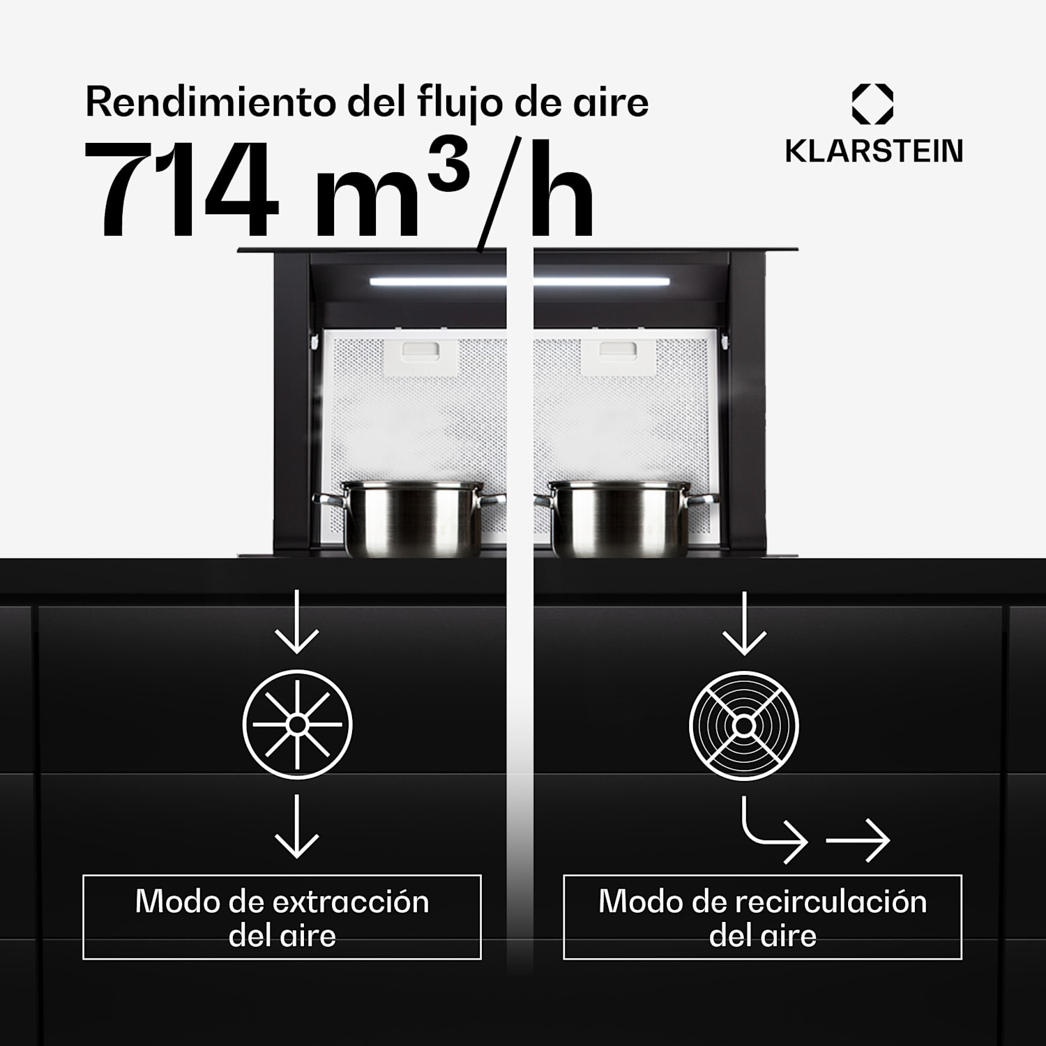 Royal Flush Eco Campana extractora 60 cm 576 m³/h A+  