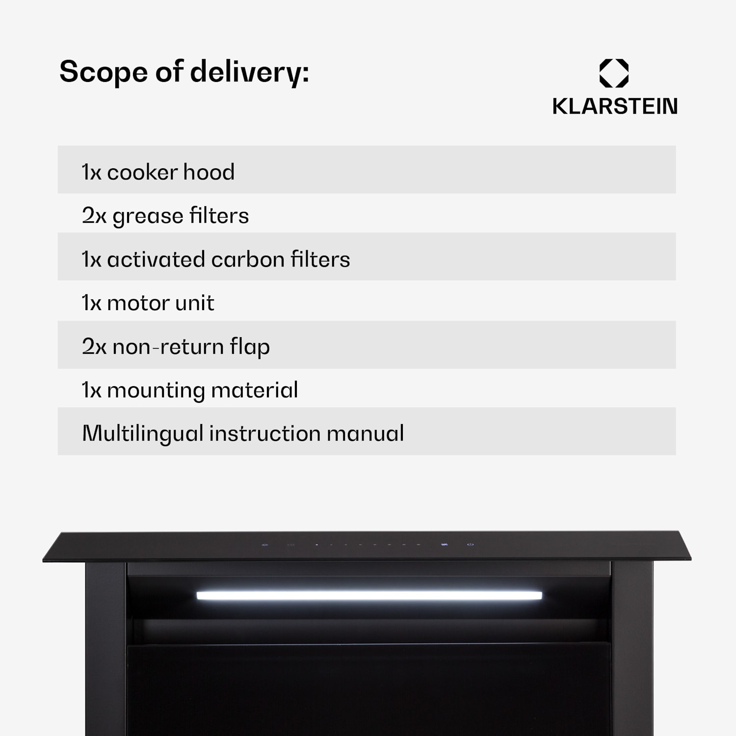 Royal Flush Eco afzuigkap 60 cm 576 m³/h A+  60 cm | Črna | Črna