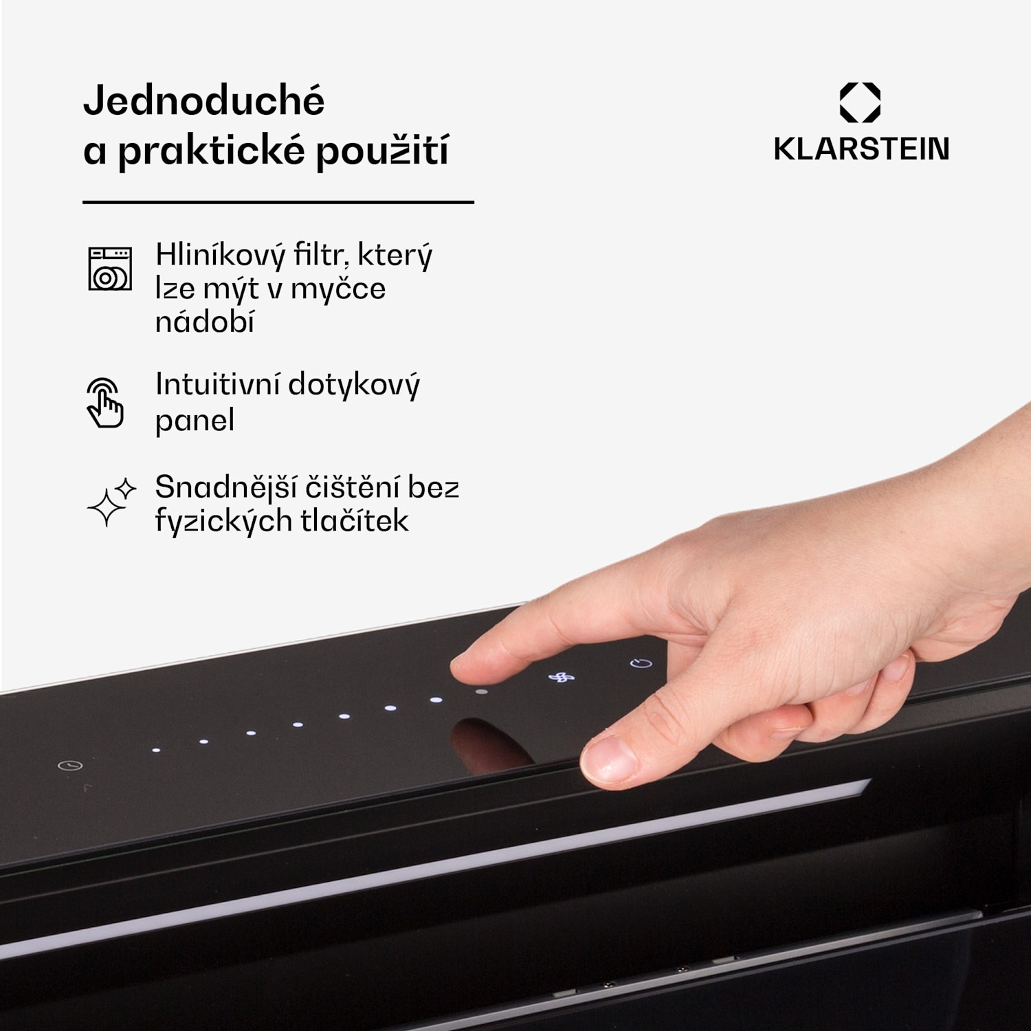 Royal Flush Eco, digestoř, 90 cm, výsuvná, 576 m³/h, A+, černá 