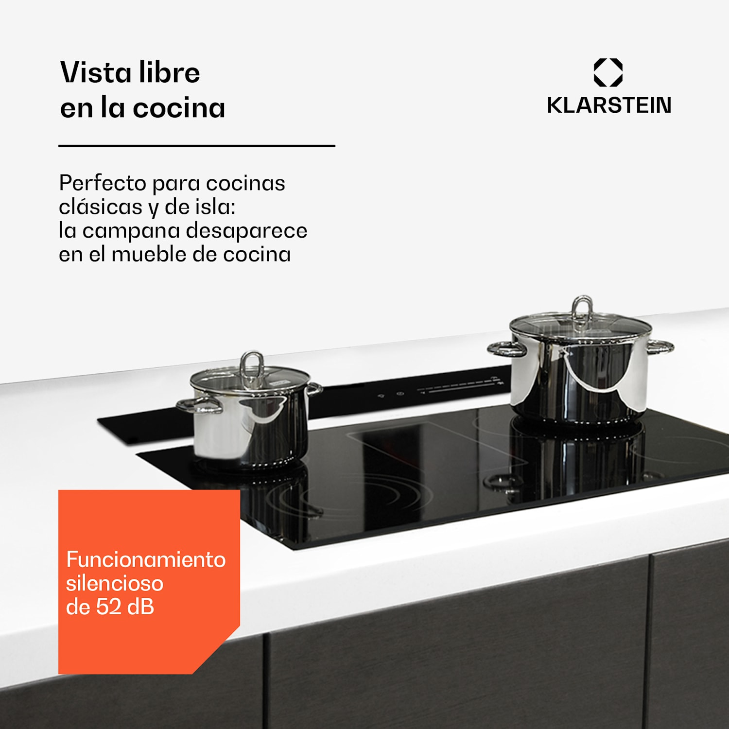 Royal Flush Eco Downdraft campana de extracción 90 cm 576 m³/h A+  90 cm | Negro | Negro