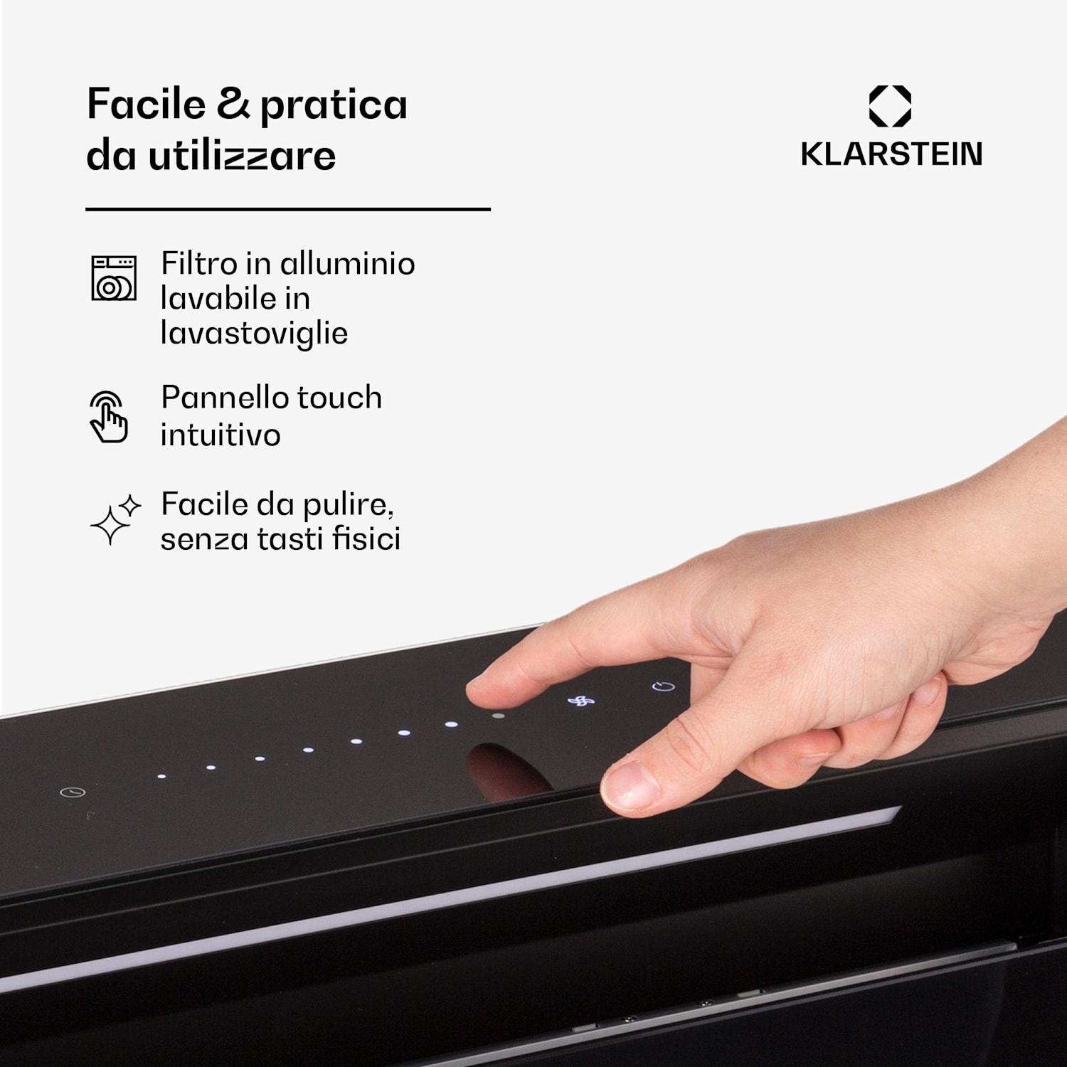 Royal Flush Eco cappa aspirante, 90 cm, 576 m³/h, A+  90 cm | Preto | Preto