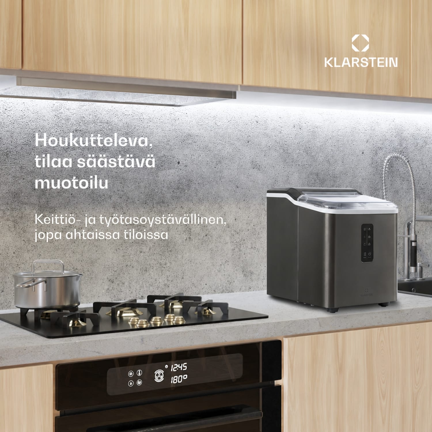 Albaron Supreme jääpalakone Bullet 12 kg/24 h 1,5 l ruostumaton teräs 