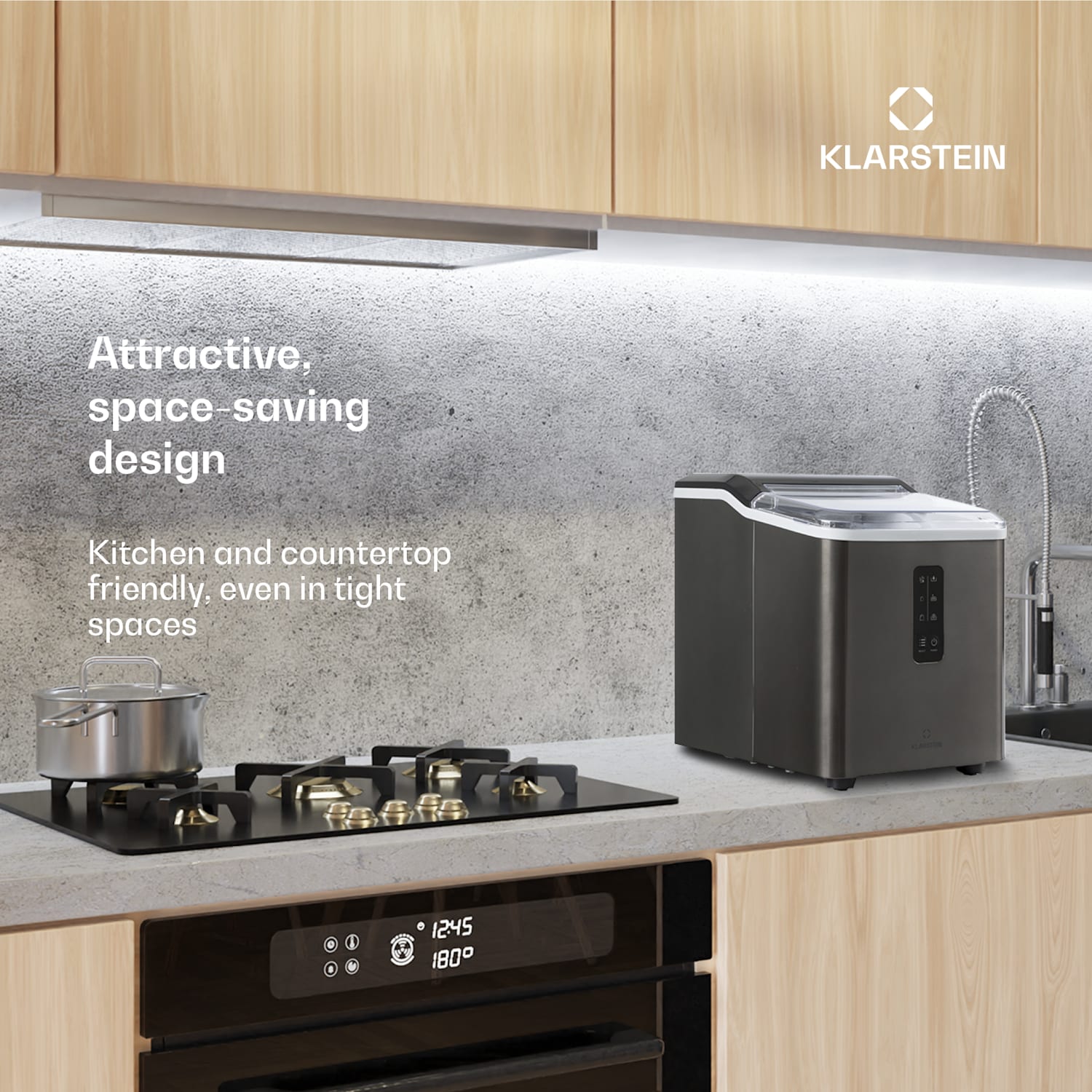 Albaron Supreme ice cube machine bullet ice 12 kg / 24 h 1,5 l Stainless steel housing 