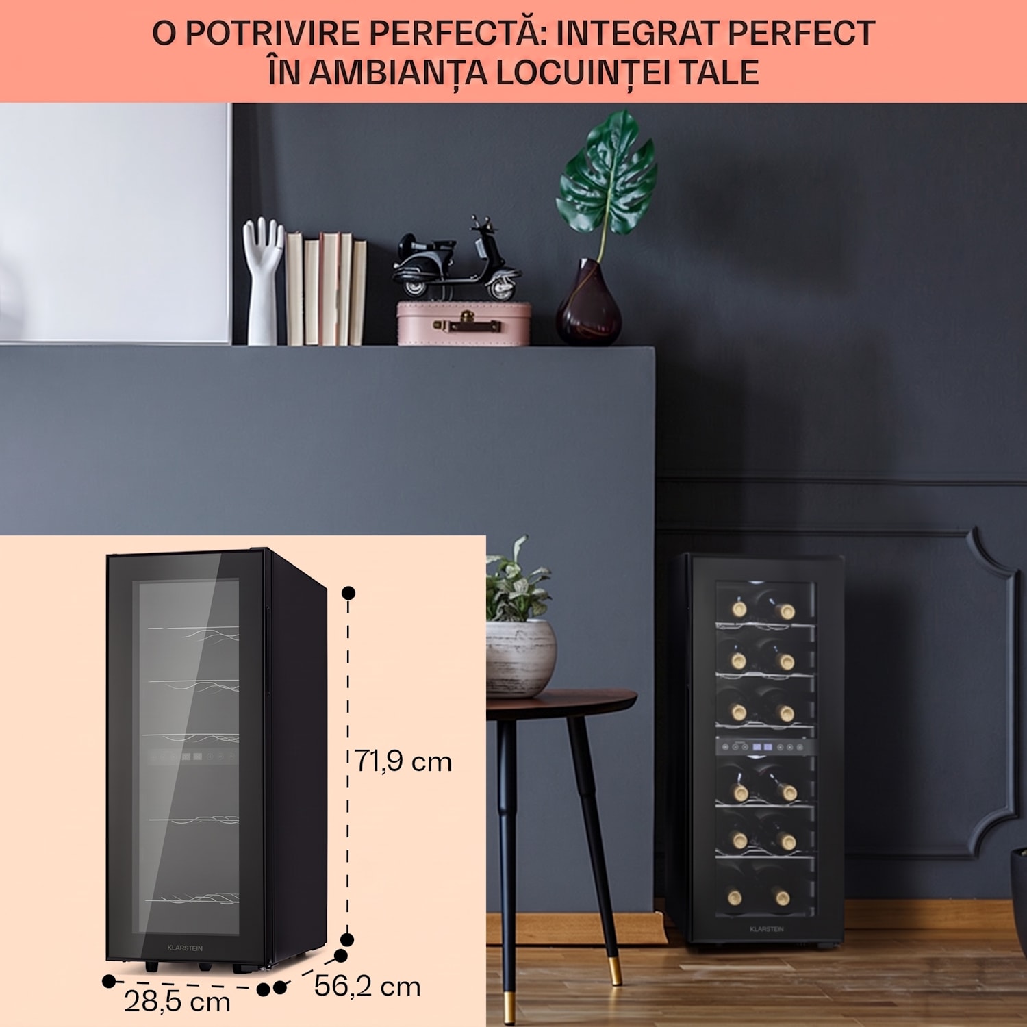 Shiraz 12 Duo răcitor de vinuri Duo 2 zone 42L/12 sticle 5-12 / 12-18 °C Touch 12 sticle | 2 | Negru