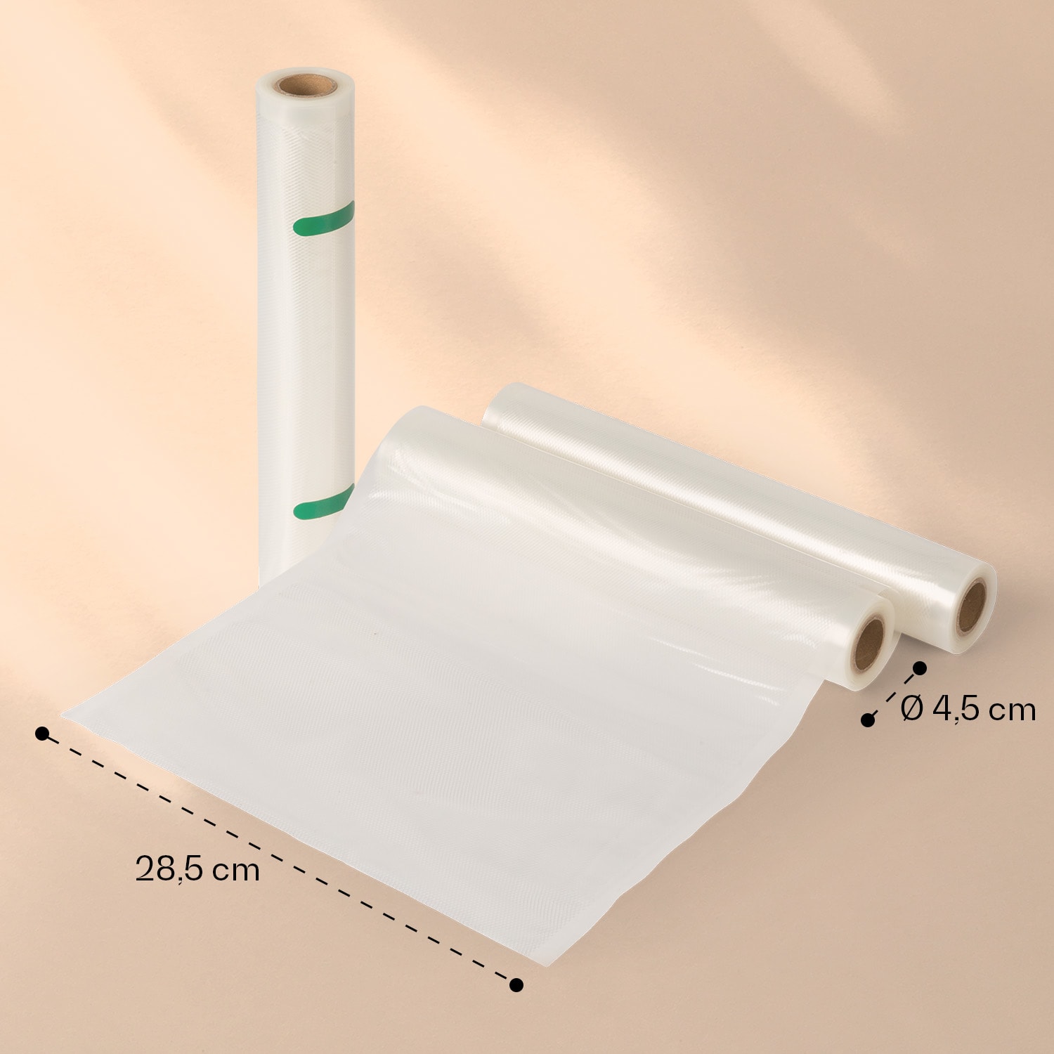 Forli, saci de vidat, 2 role, fiecare 28 x 300 cm, rezistente, nu se rupe, potrivite pentru gătit 