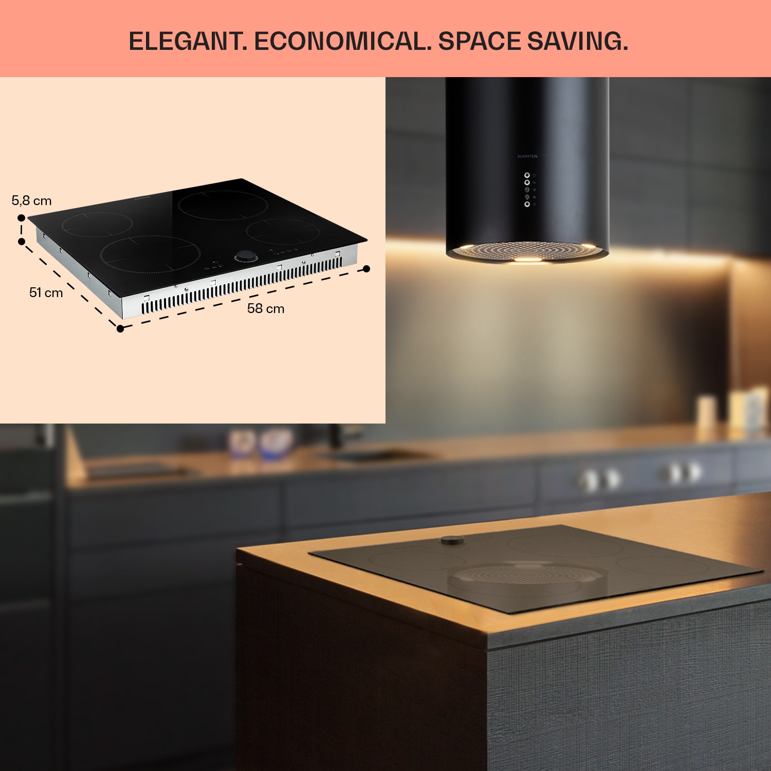 Magnichef 4, вграден индукционен плот, 4 зони, 7000W, стъклокерамика 